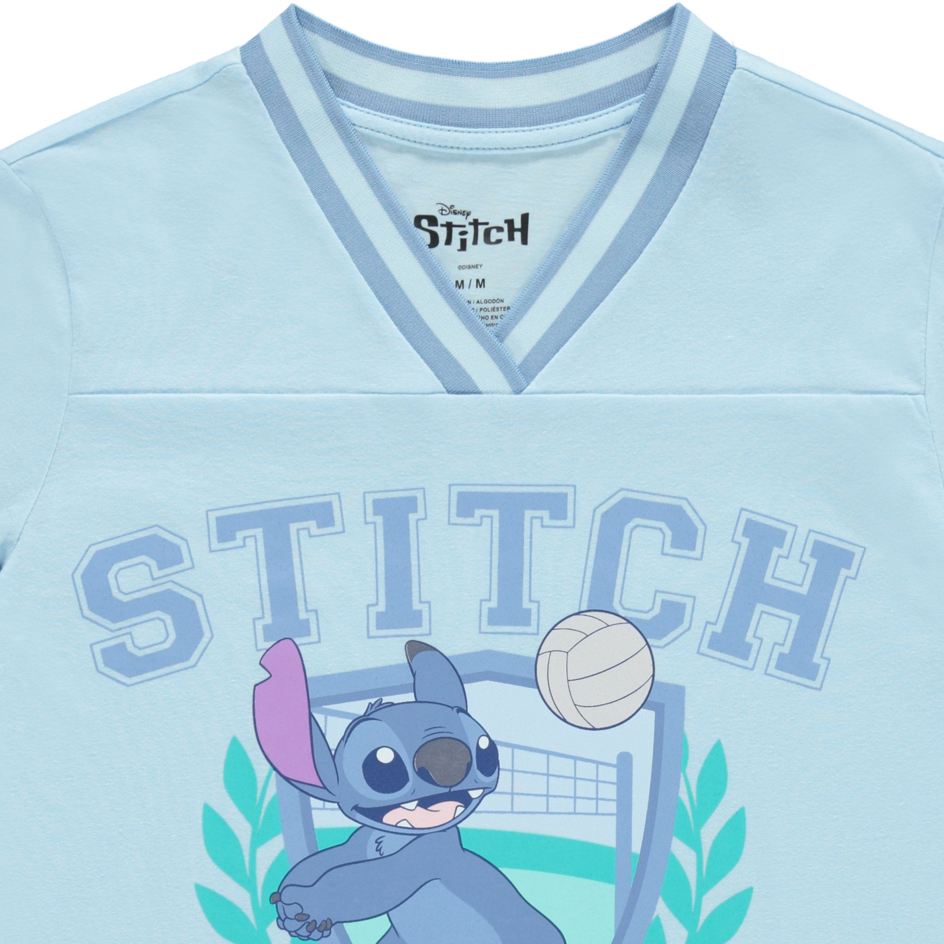 Disney Lilo and Stitch Girls Short Sleeve T-Shirt- Stitch Girls Volleyball Graphic Tee Sizes 4-16
