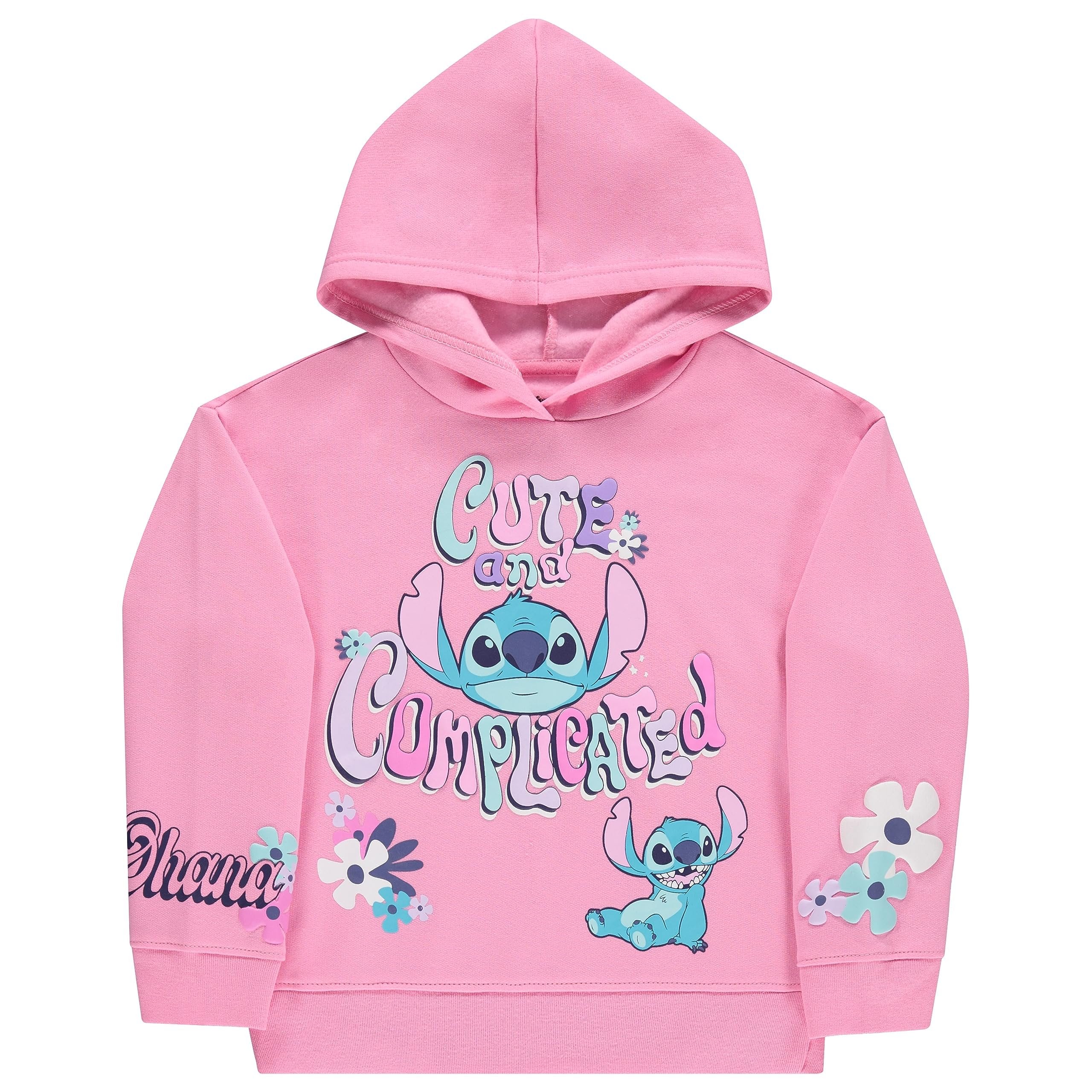 Disney Girls Lilo & Stitch Clothing Set - Stitch Sweatshirt Hoodie and Jogger - 2-Piece Outfit Set - Sizes 4-16