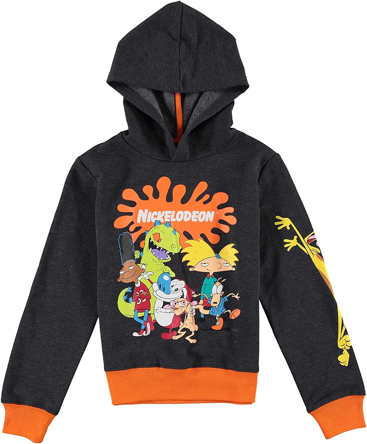 Nickelodeon Boys Squad Rugrats, Hey Arnold Graphic Hoodie, Top and Jogger Pants 3-Piece Outfit Set