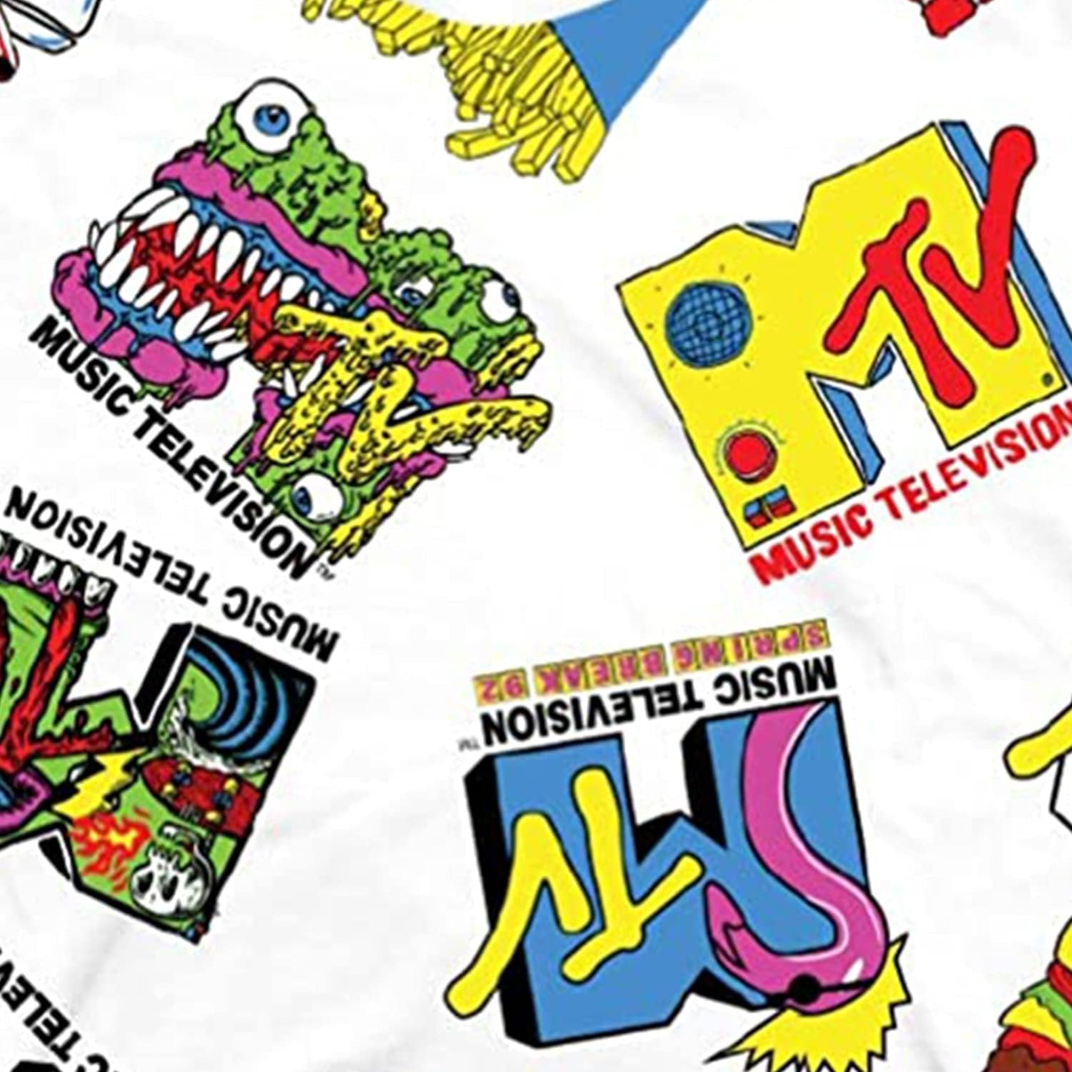 MTV Mens Classic Retro Shirt - #TBT Mens 1980's Clothing - I Want My Allover Print T-Shirt