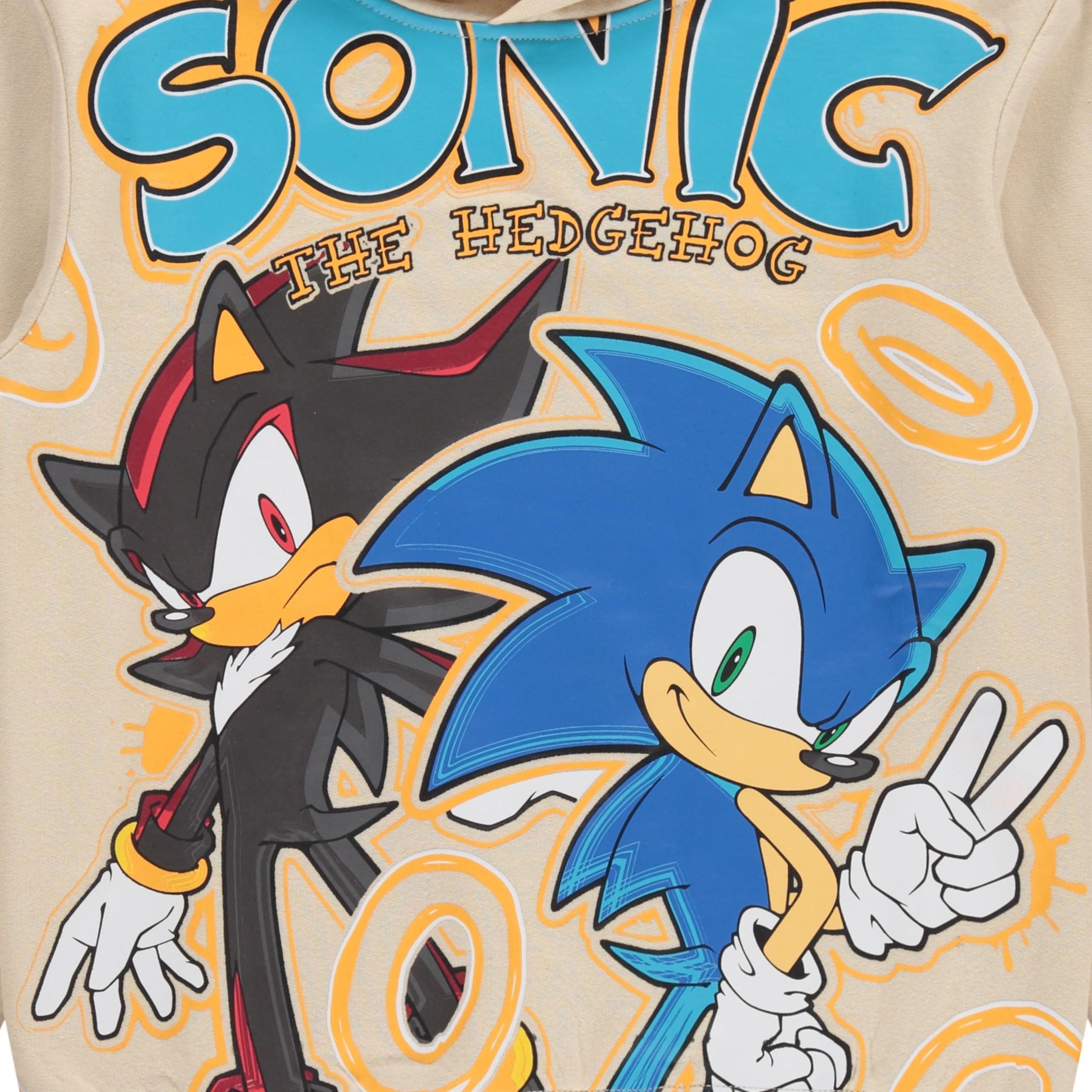 Sonic The Hedgehog Boys Graphic Hoodie and Jogger Pants 2-Piece Outfit Set- Sizes 4-20