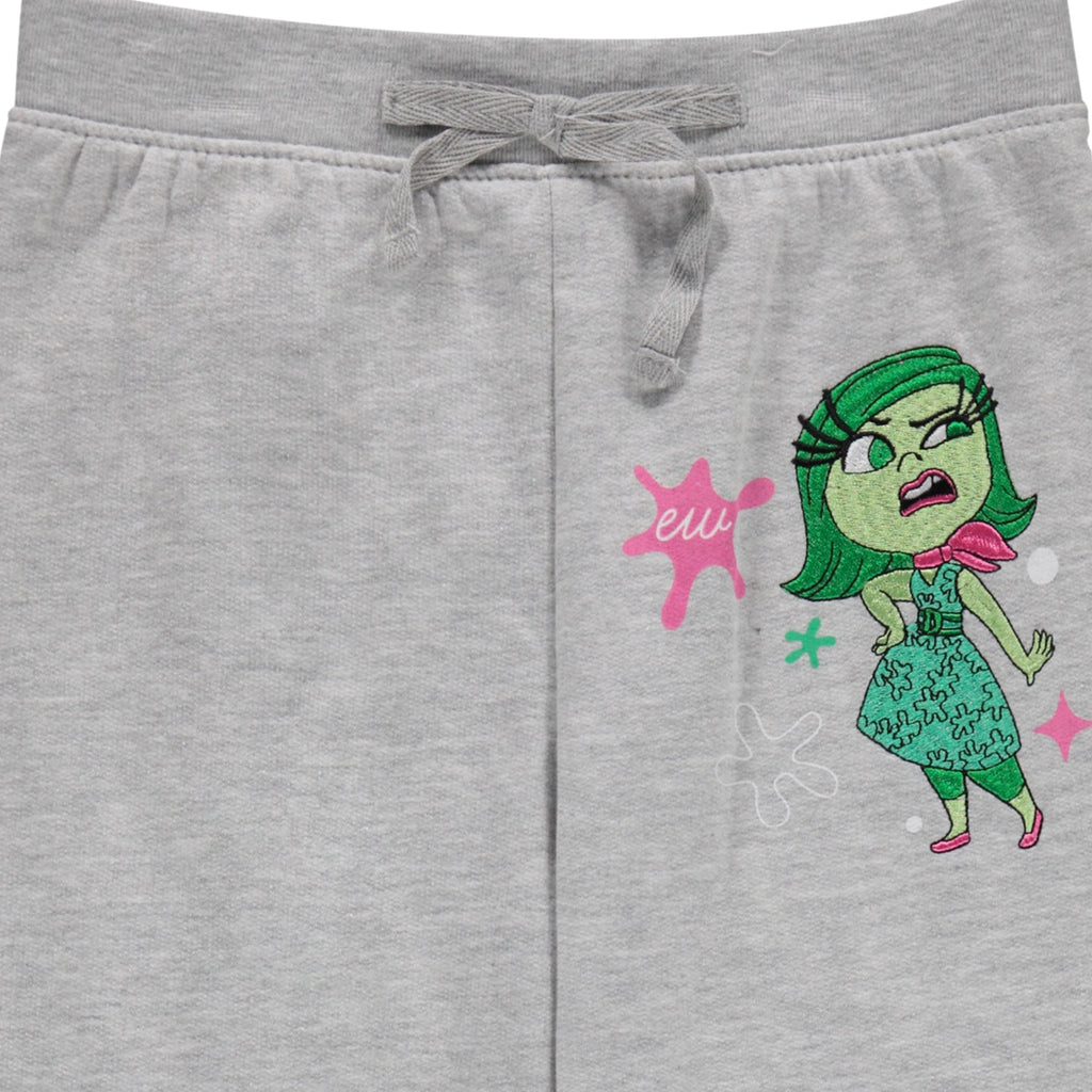 Disney Movie Inside Out Girls Jogger Sweatpants Emotions in Motion, Little and Big Girls Sizes 4-16