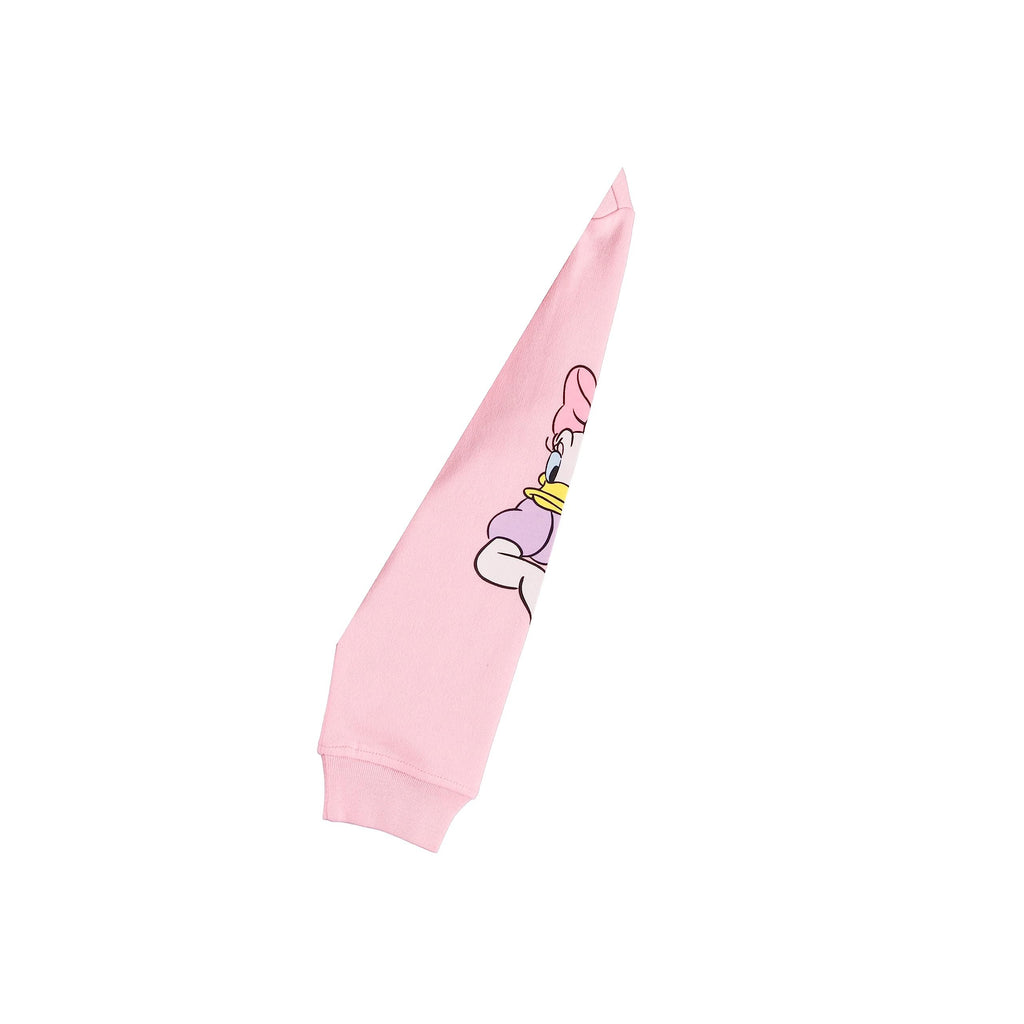 Minnie Mouse Girls Sweatshirt -Jumbo Print and Embroidery Minnie Mouse Sweater- Sizes 4-16