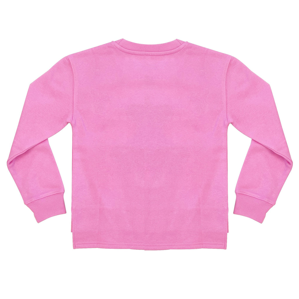 Minnie Mouse Girls Sweatshirt -Jumbo Print and Embroidery Minnie Mouse Sweater- Sizes 4-16