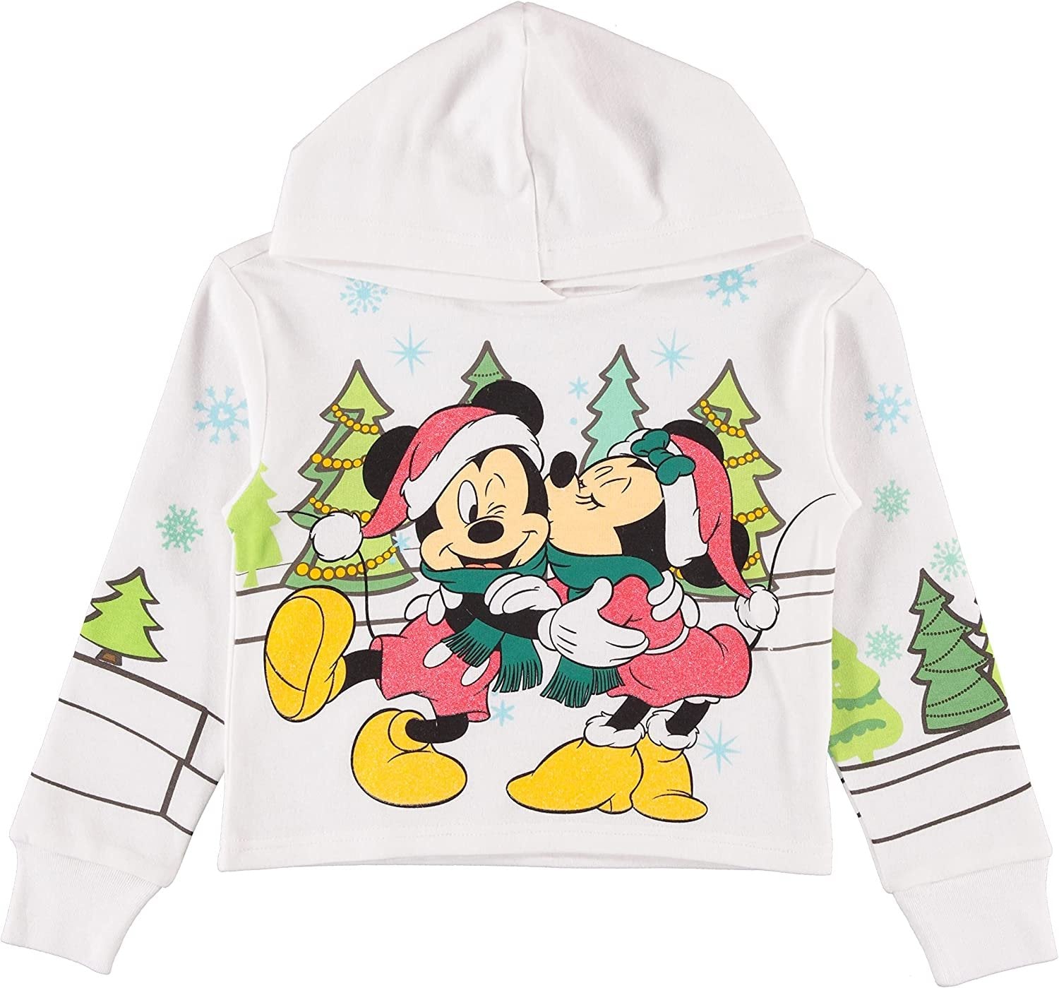 Disney Girls Christmas Hoodie- Lilo & Stitch, Minnie Mouse, Mickey Mouse and Friends- Sizes 4-16