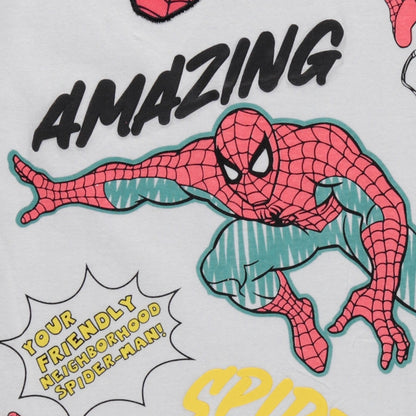 Marvel Amazing Spiderman Super Hero Girls Short Sleeve T-Shirt- Little and Big Girl Sizes 4-16