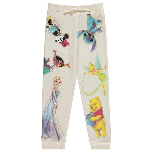 Disney Girls Lilo and Stitch Jogger Sweatpants with Minnie Mouse & Disney Princesses, Little and Big Girls Sizes 4-16