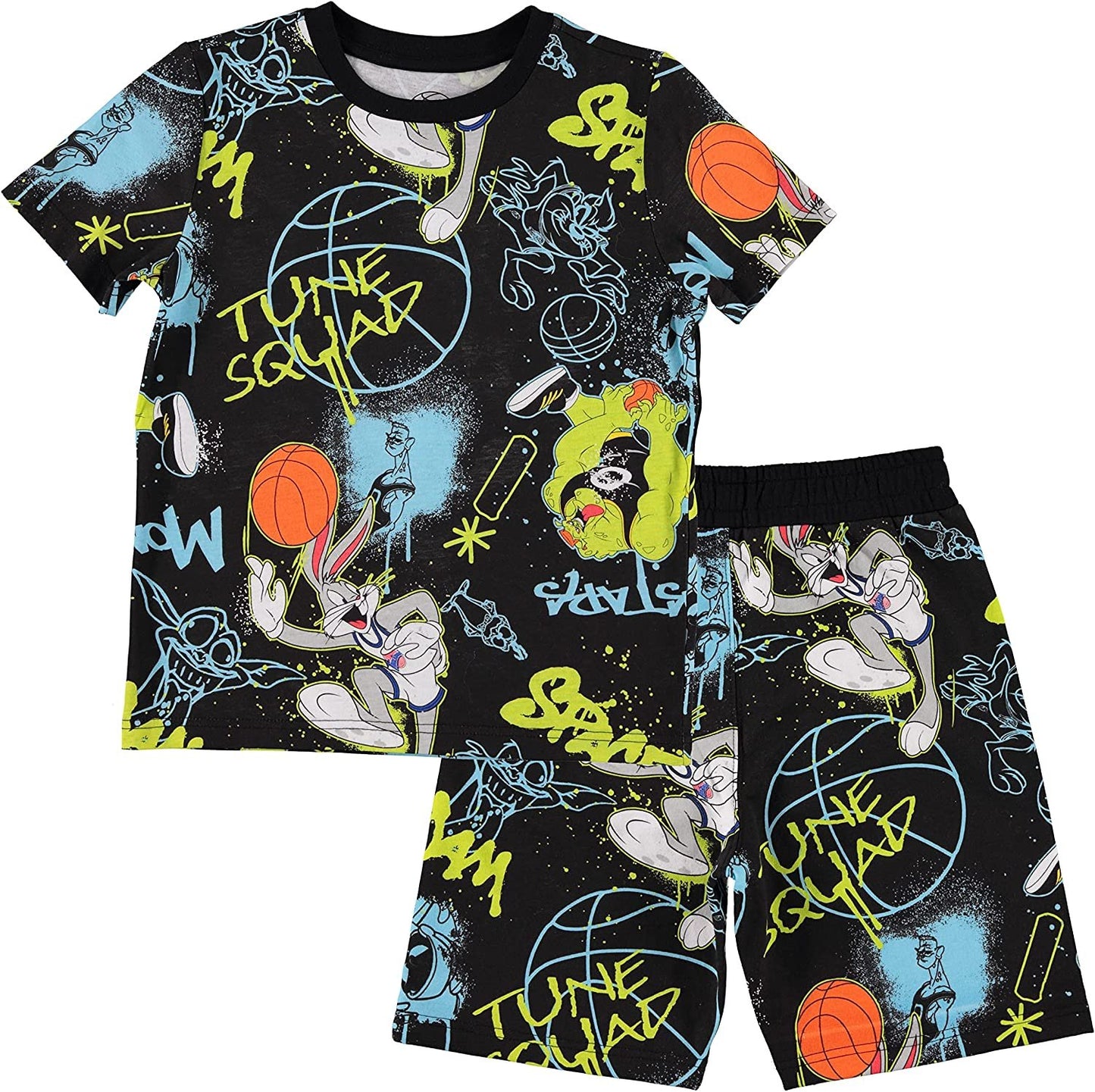 Boy's Space Jam Shorts and T-Shirt Set - Space Jam Boys Basketball Clothing set