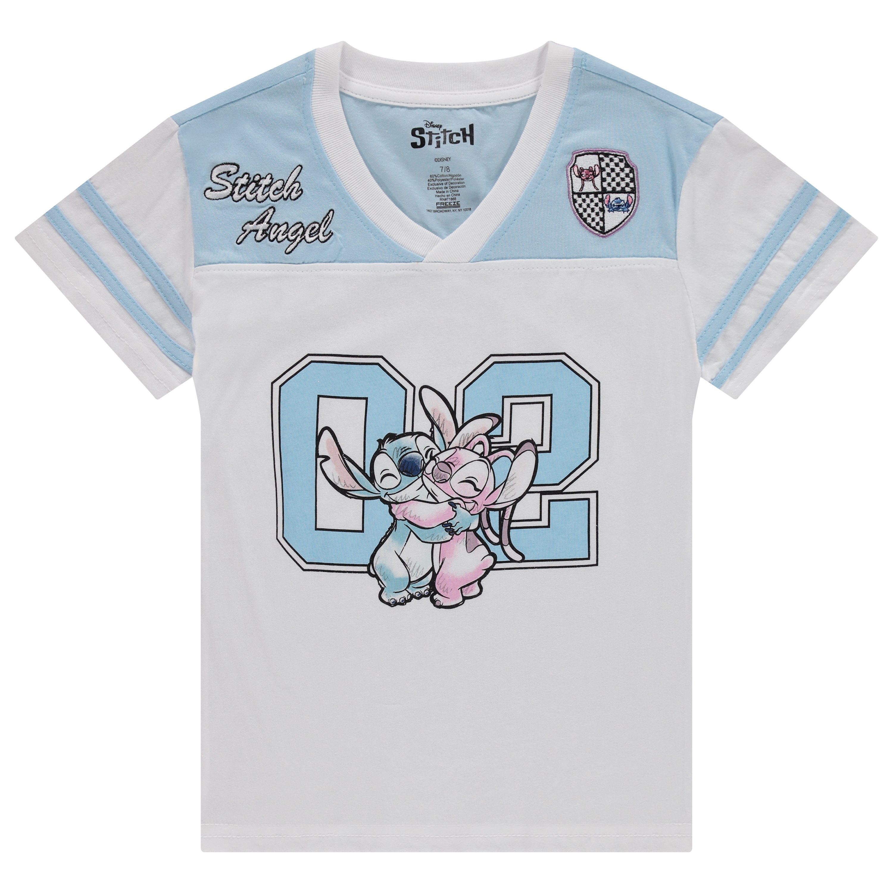 Disney Girls Lilo and Stitch Embroidered Soccer Jersey and Shorts Clothing Set- Little and Big Girls Sizes 4-16