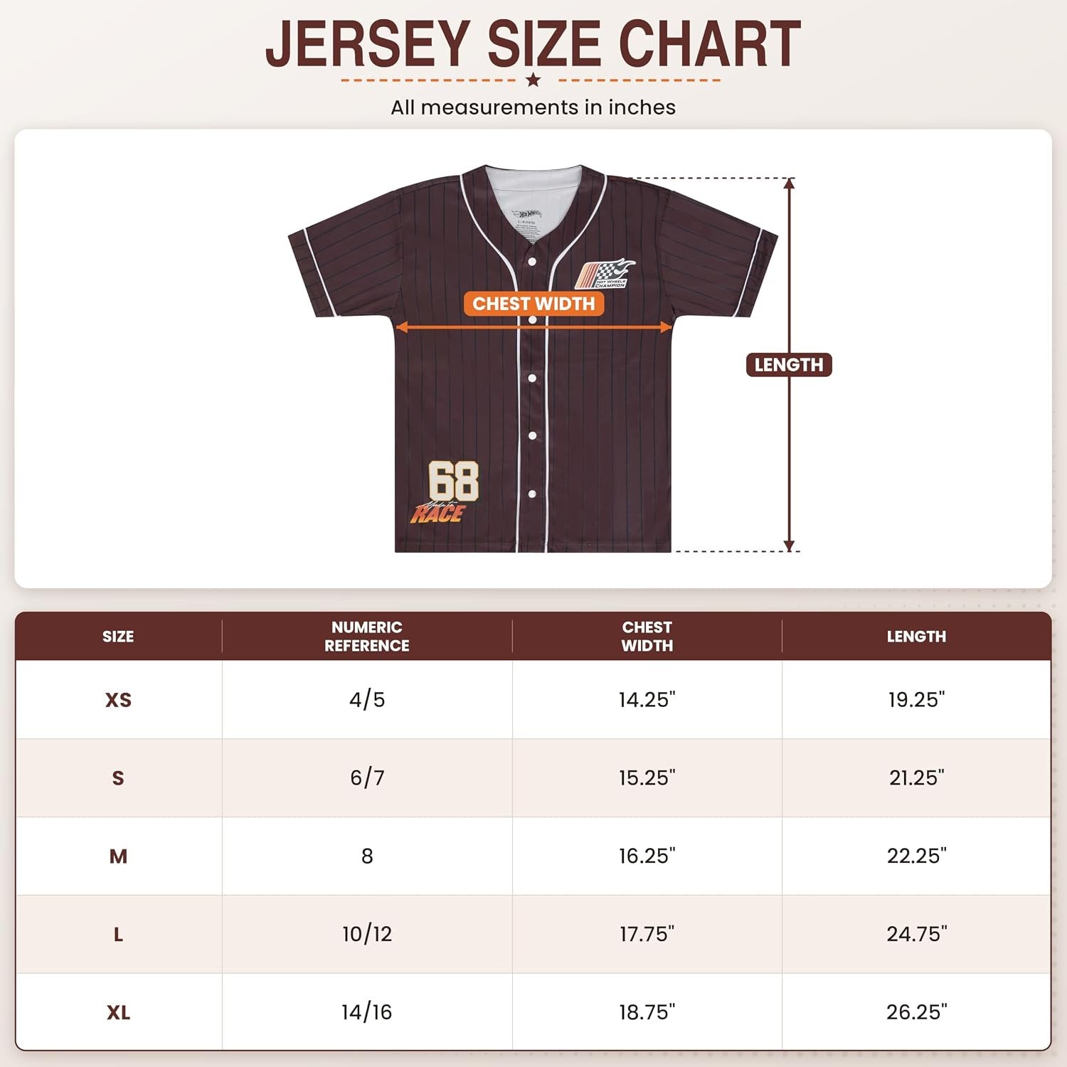 Hot Wheels Boys Baseball Jersey, Short Sleeve Button Front Shirt
