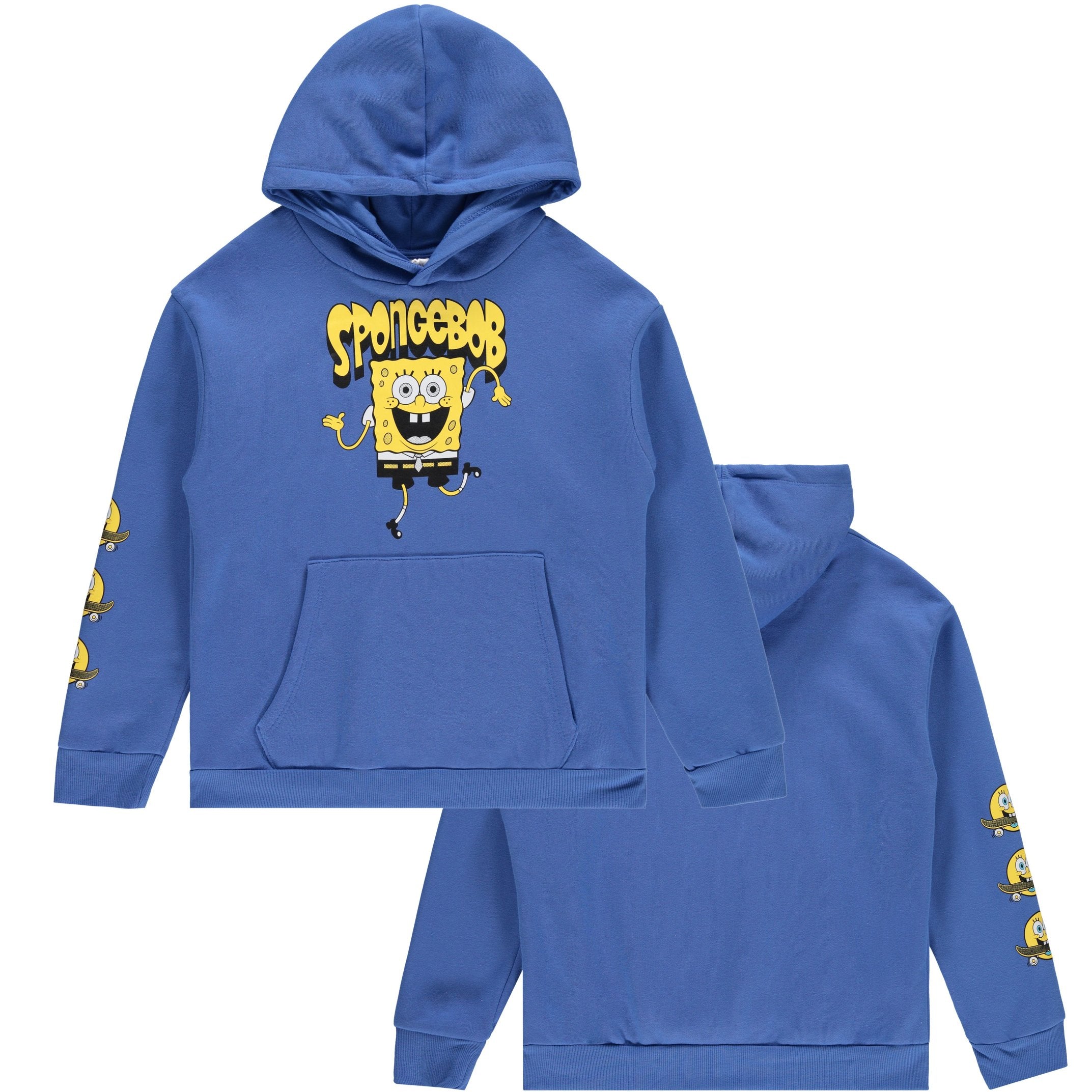 SpongeBob SquarePants Boys Pullover Hoodie - Little and Big Boys Sizes 4-20 Blue