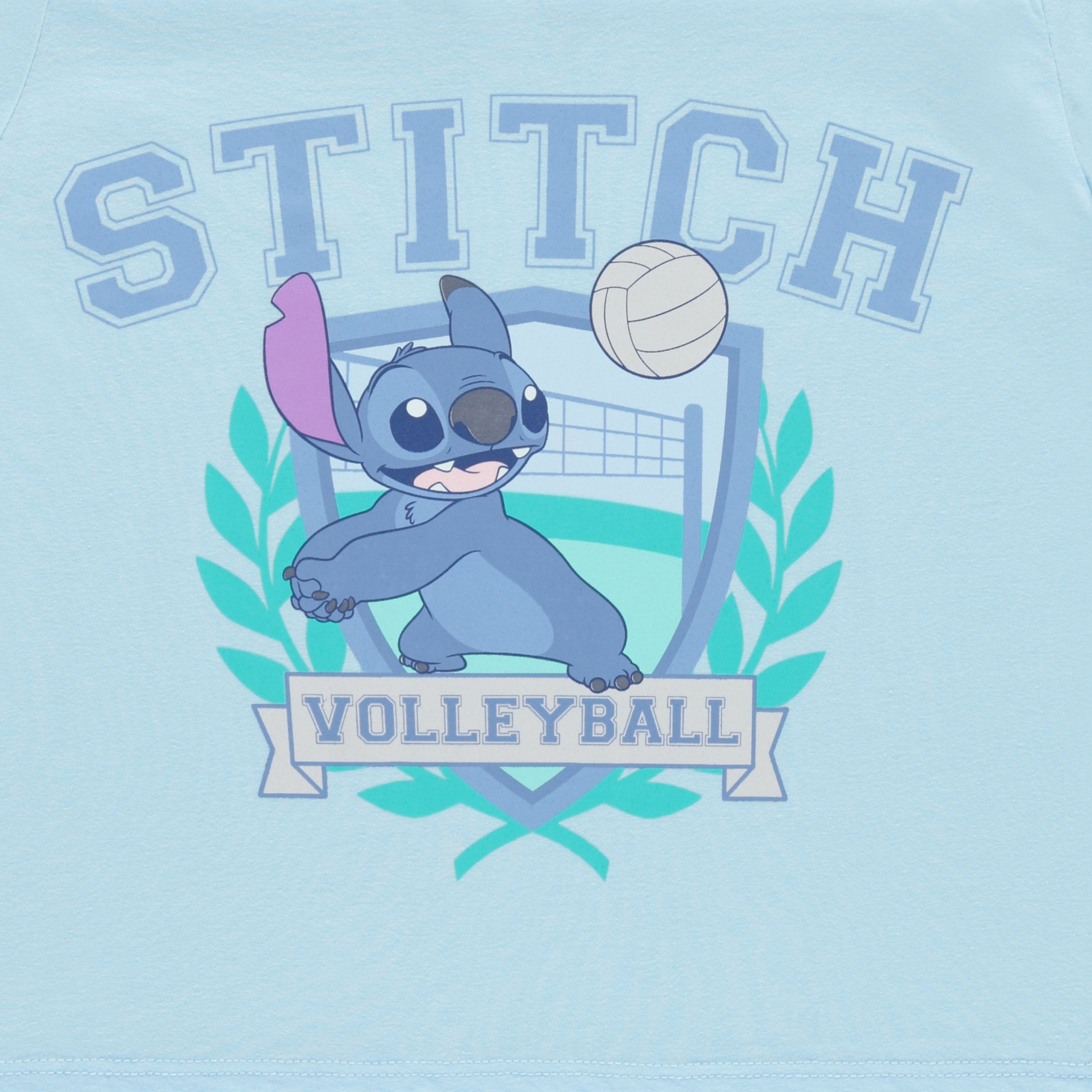 Disney Lilo and Stitch Girls Short Sleeve T-Shirt- Stitch Girls Volleyball Graphic Tee Sizes 4-16
