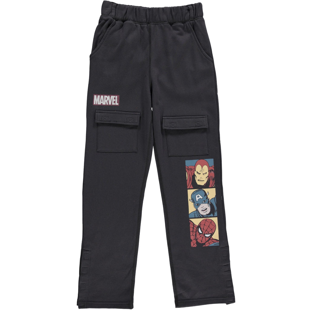 Marvel Boys Comic Avengers Adaptive T-Shirt & Cargo Sweatpants Set, Super Heros Clothing Little and Big Boys Sizes