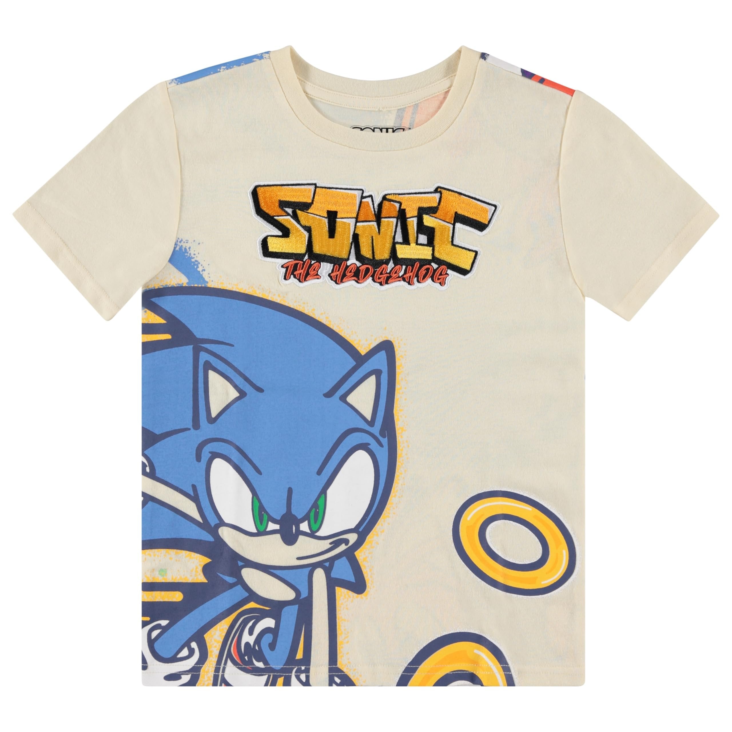 Boys Sonic the Hedgehog T-Shirt Sega Graphic Short Sleeve Crewneck Tee Little Big Boys