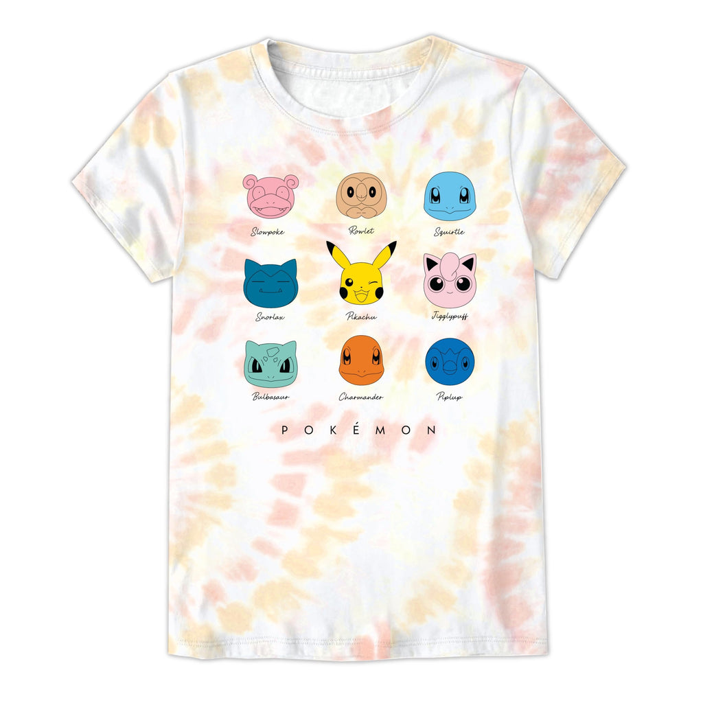 Girls Pokemon Tie-Dye Short Sleeve Character Graphic T-Shirt-Sizes 4-16