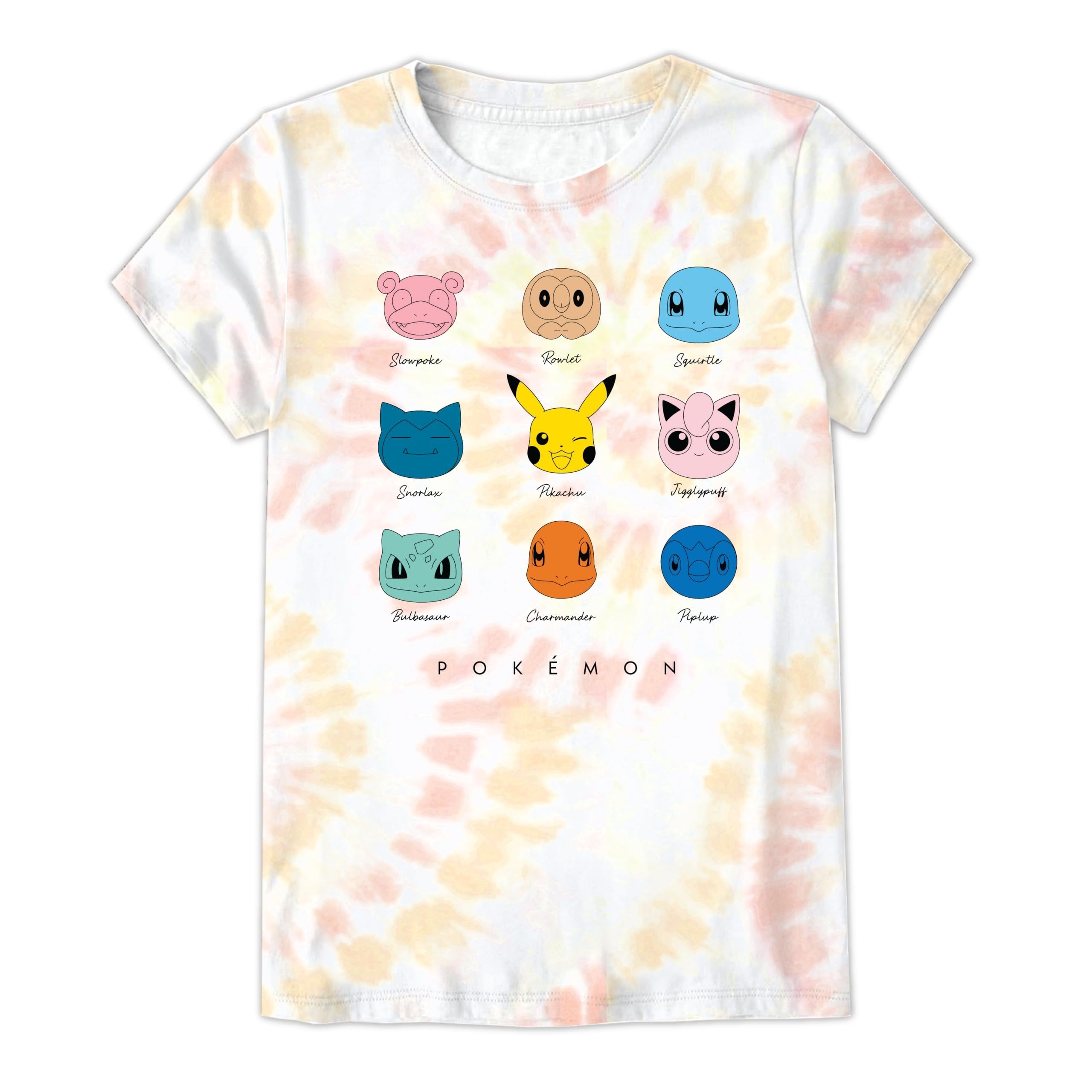 Girls Pokemon Tie-Dye Short Sleeve Character Graphic T-Shirt-Sizes 4-16
