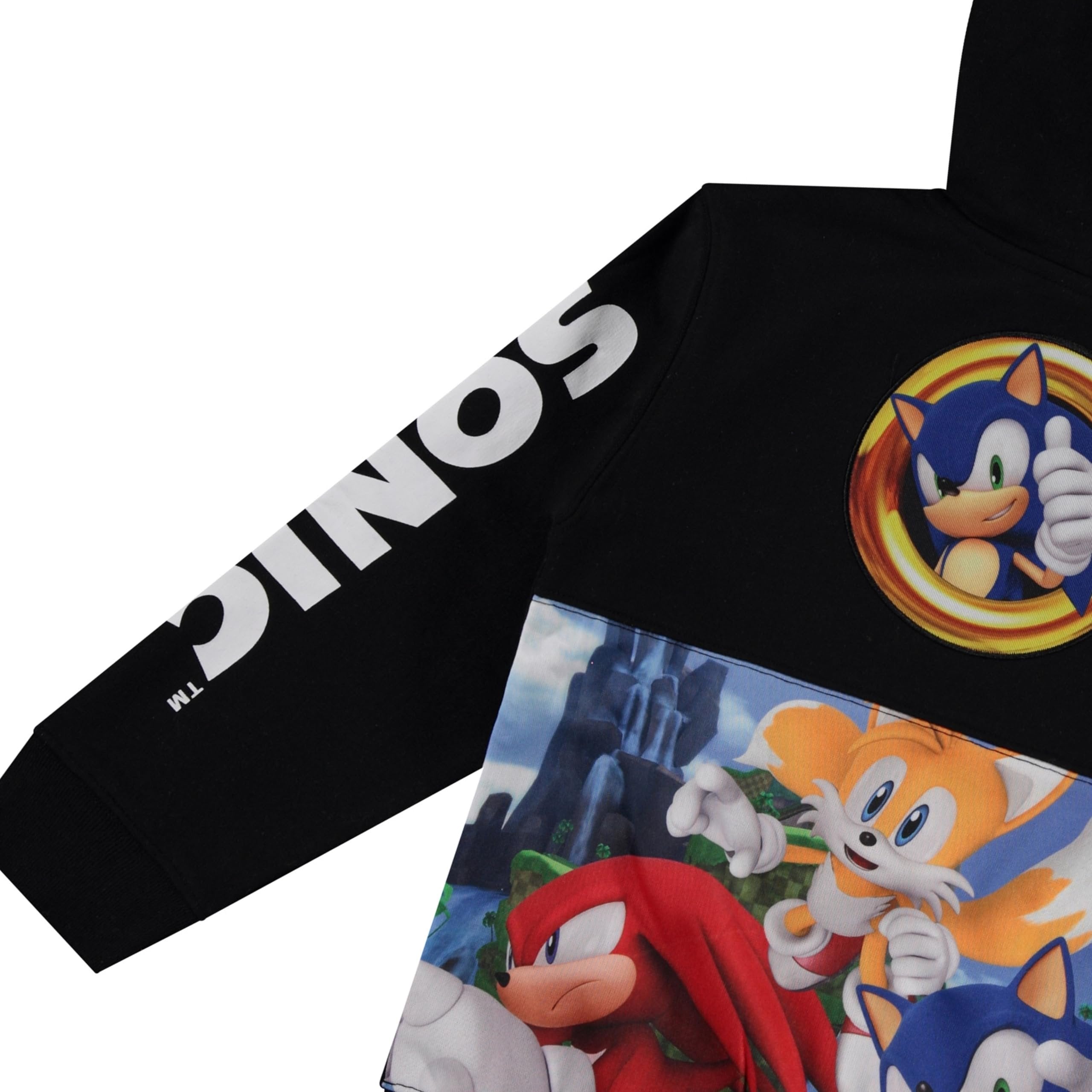 Boys Sonic The Hedgehog Pullover Hoodie- Sonic, Tails, Shadow and Knuckles Sizes 4-7