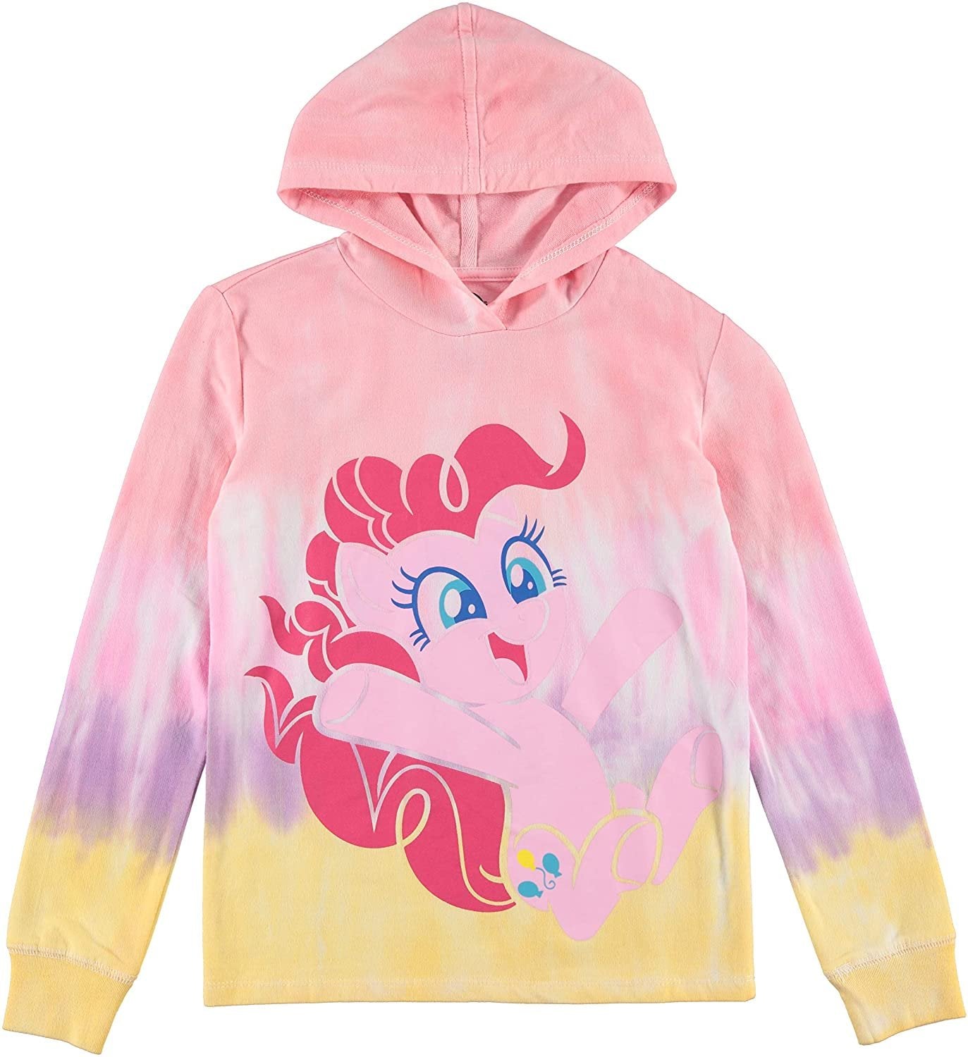 My Little Pony Girls Tie Dye Graphic Hoodie - Rainbow Dash/Pinkie Pie Sizes 4-16