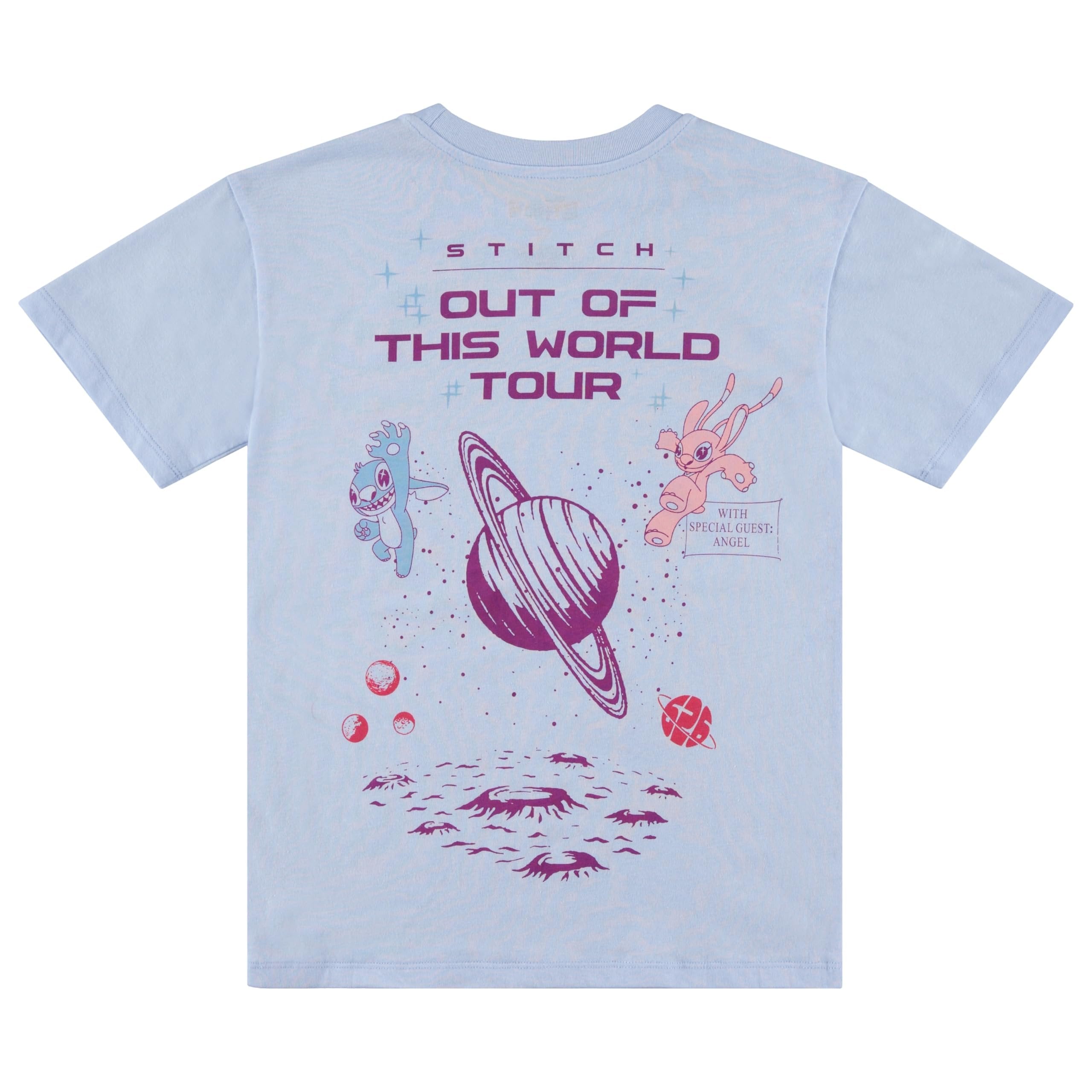 Disney Lilo and Stitch Girls Short Sleeve T-Shirt- Stitch Girls Tee Sizes 4-16