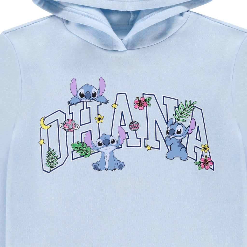 Disney Girls Lilo & Stitch Cosplay Hoodie Set - Stitch Costume Hoodie and Shorts Set -Little and Big Girl Sizes 4-16