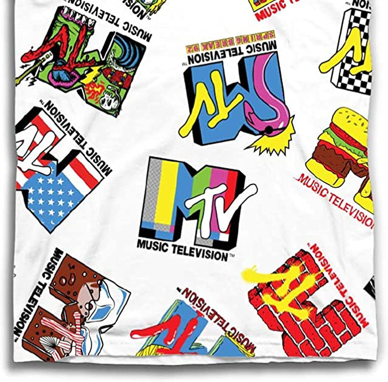 MTV Mens Classic Retro Shirt - #TBT Mens 1980's Clothing - I Want My Allover Print T-Shirt