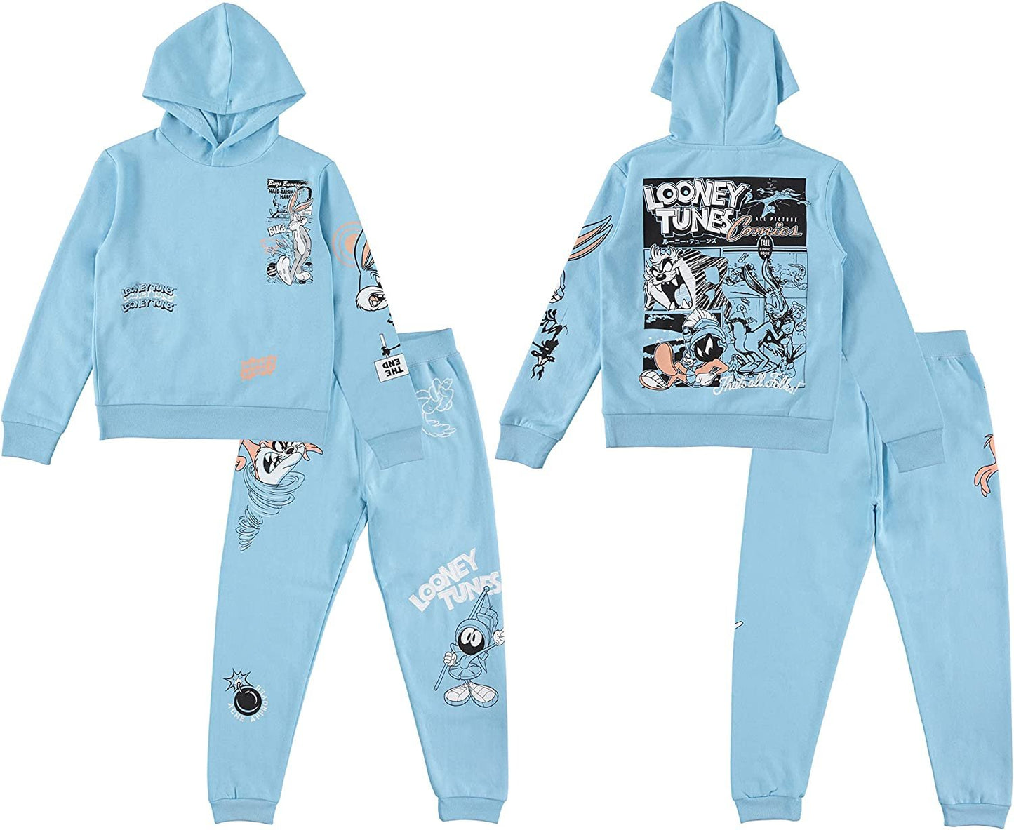 LOONEY TUNES Boys Hoodie and Jogger Pants 2-Piece Outfit Set- Boys Sizes 4-16