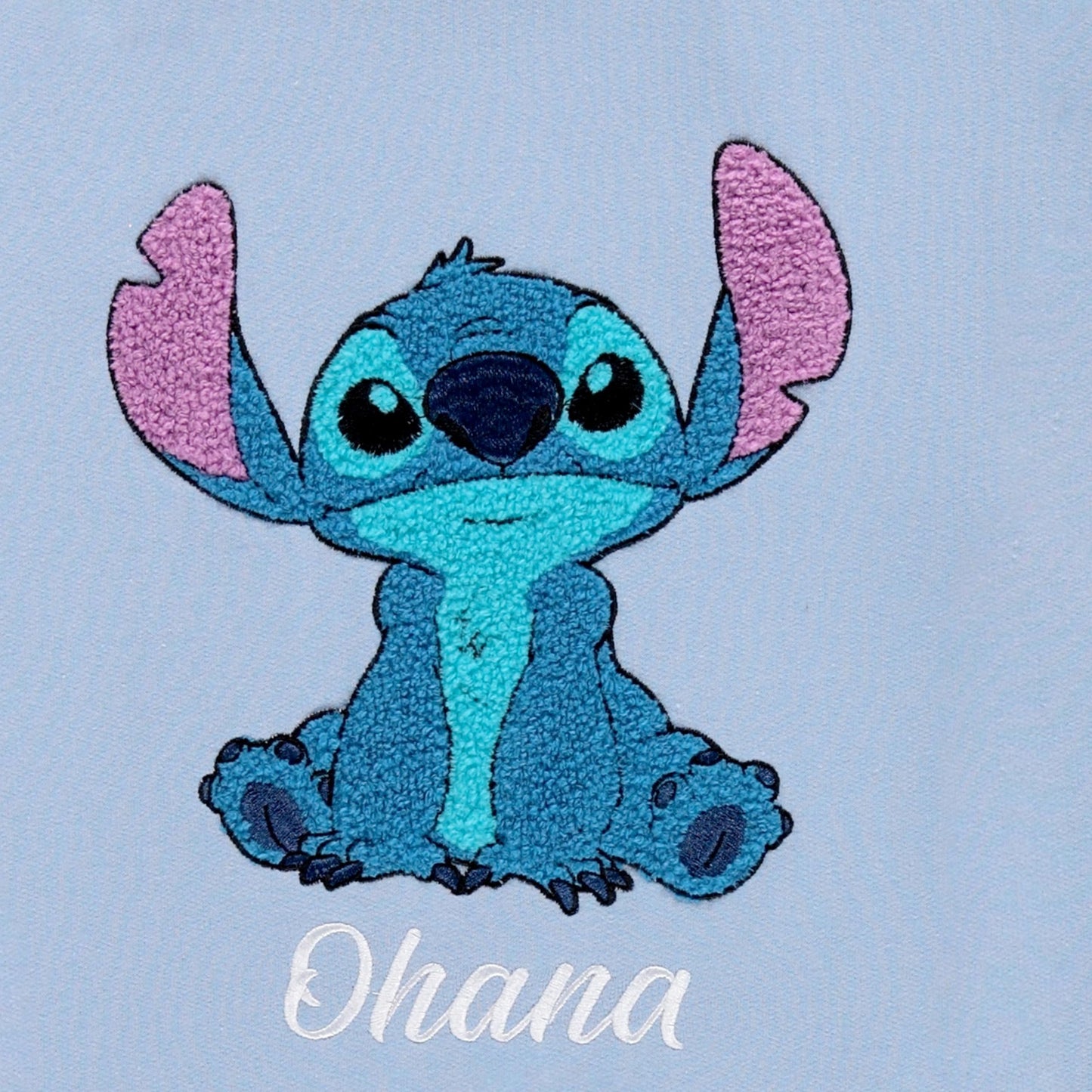 Disney Lilo & Stitch Girls Sweatshirt -Jumbo Graphic Print, Chenille patch and Embroidery Stitch Pullover Crewneck Sweatshirt- Sizes 4-16