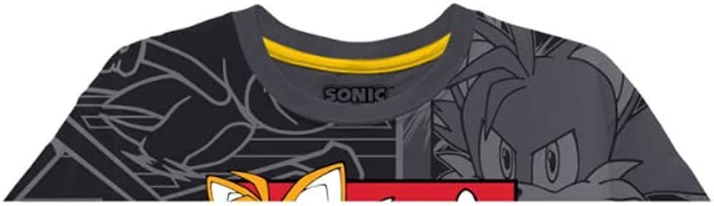 Boys Sonic the Hedgehog T-Shirt Sega Graphic Short Sleeve Crewneck Tee Little Big Boys