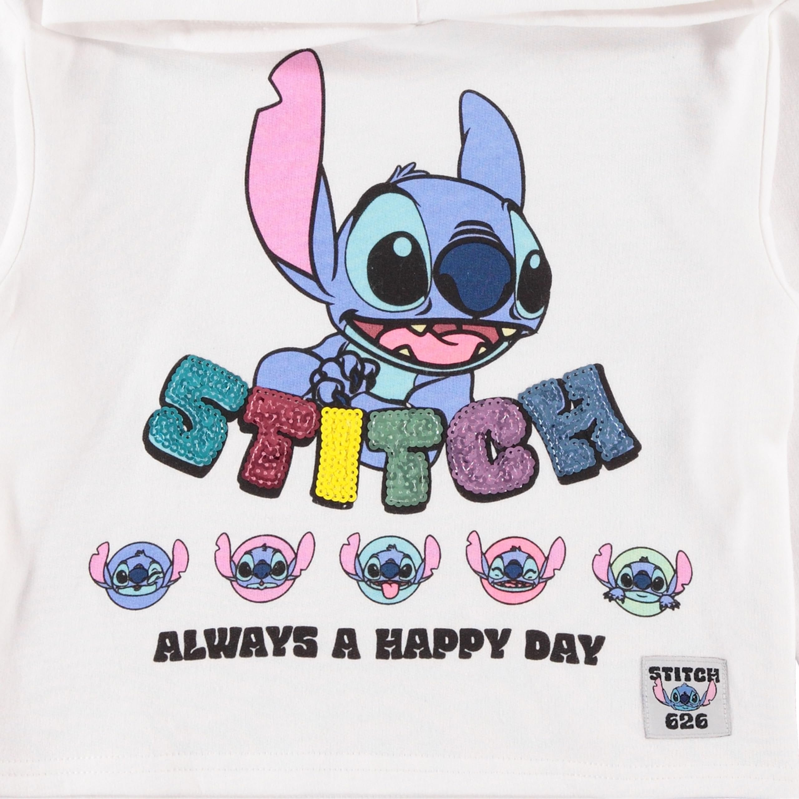 Disney Lilo & Stitch Girls Hoodie - Stitch Skimmer Pull Over Hoodie- Little and Big Girl Sizes 4-16
