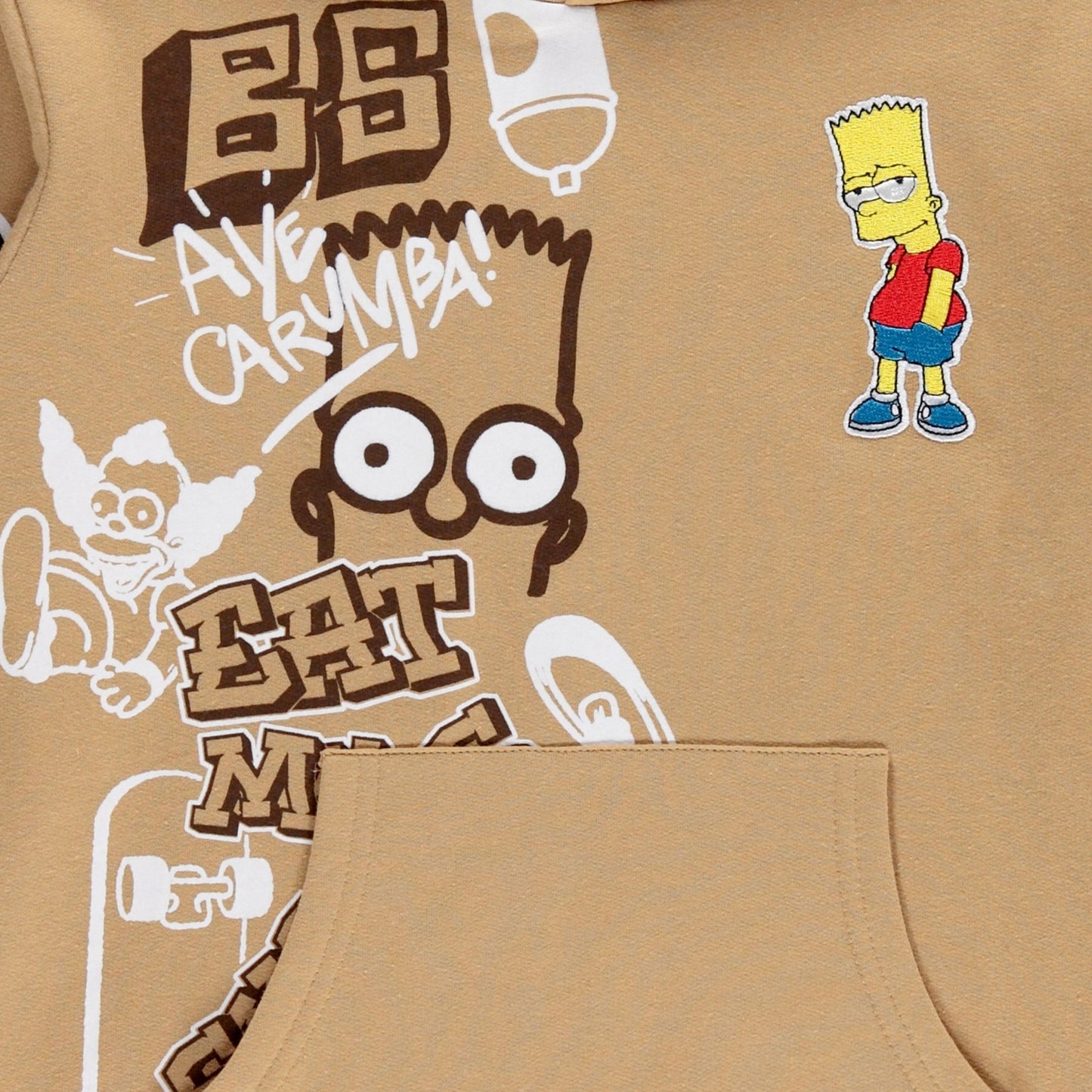 Boys Bart Simpson Hoodie and Shorts Clothing Set- Little and Big Boys Sizes 4-20