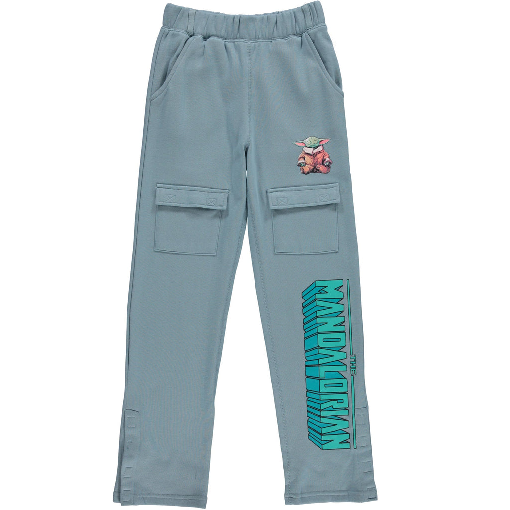 STAR WARS Boys Adaptive T-Shirt & Cargo Sweatpants Set, Mandalorian Clothing Little and Big Boys Sizes