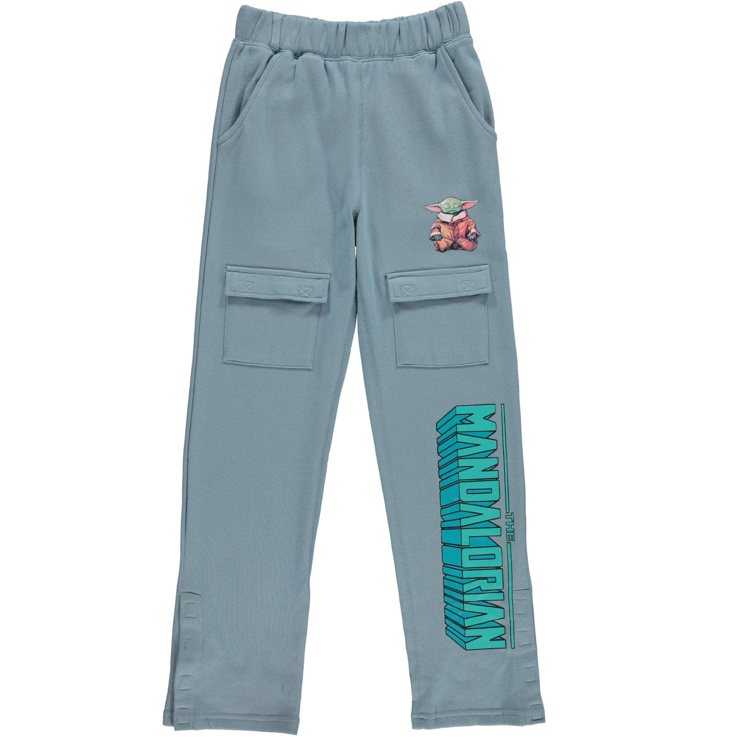 STAR WARS Boys Adaptive T-Shirt & Cargo Sweatpants Set, Mandalorian Clothing Little and Big Boys Sizes