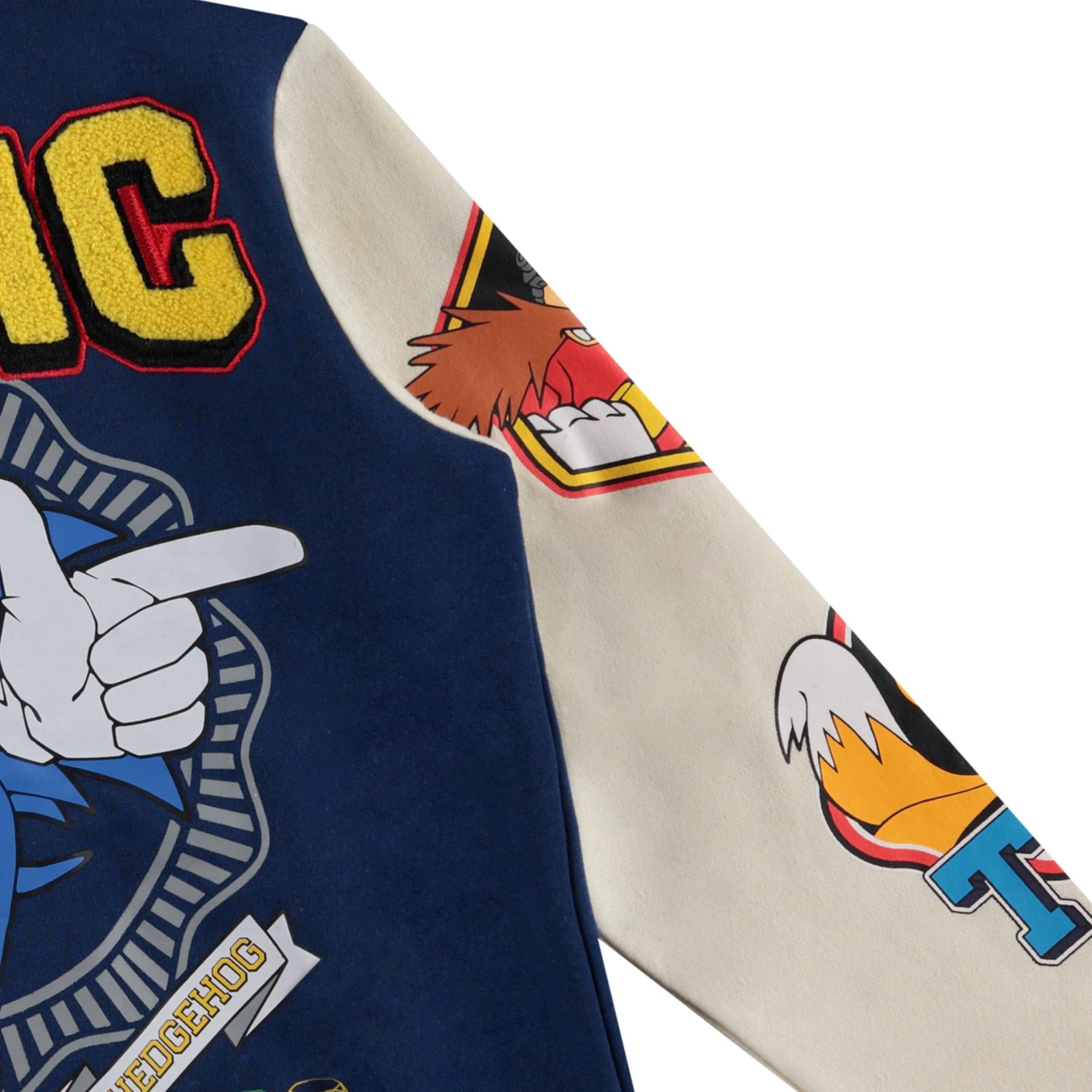SEGA Boys Sonic the Hedgehog Varsity Jacket, Shadow & Knuckles- Little Boys 4-7