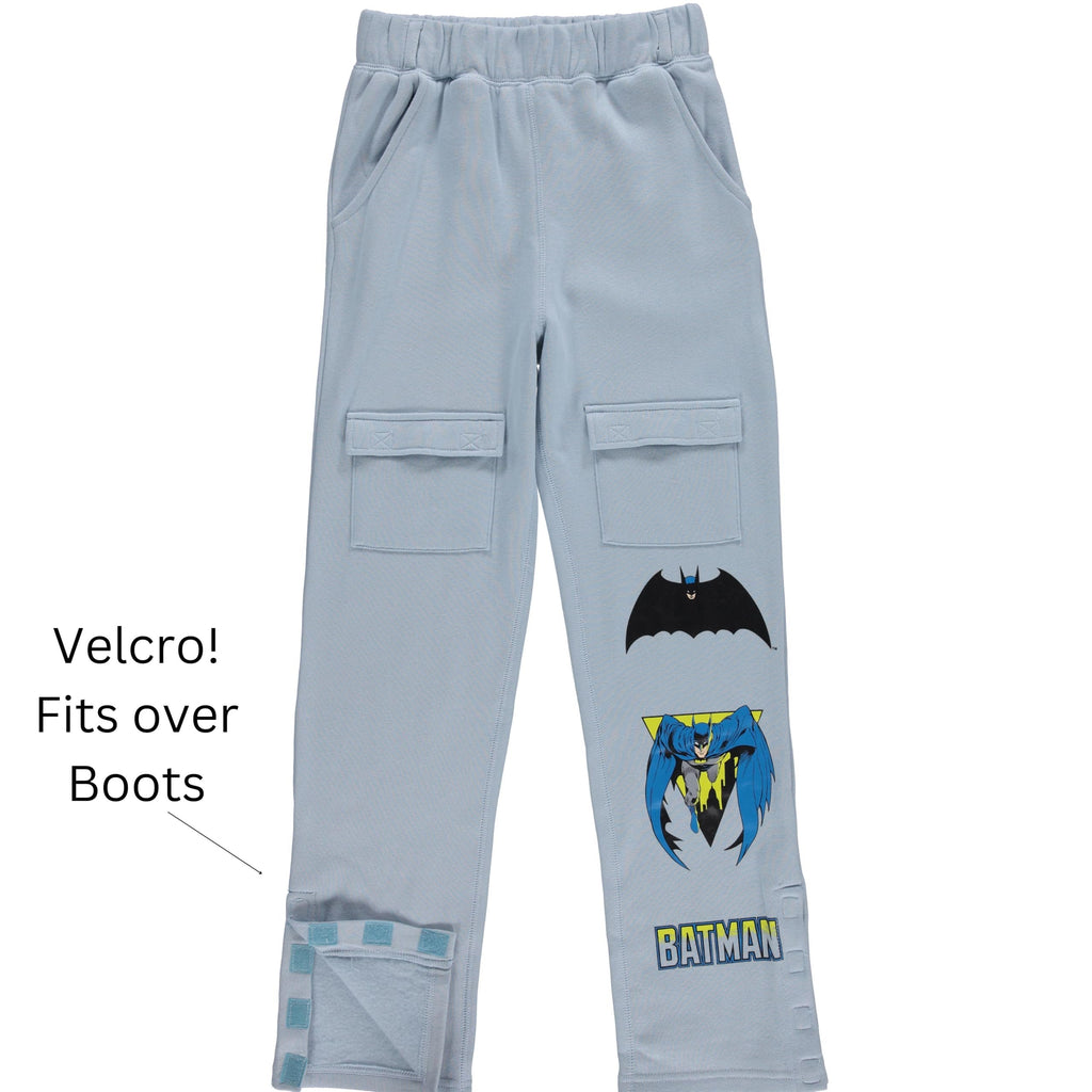 BATMAN Boys Adaptive T-Shirt & Cargo Sweatpants Set, Super Heros Clothing Little and Big Boys Sizes