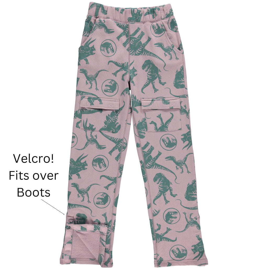 Jurassic Park Boys Adaptive T-Shirt & Cargo Sweatpants Set, Dinosaur Adventure Clothing Little and Big Boys Sizes