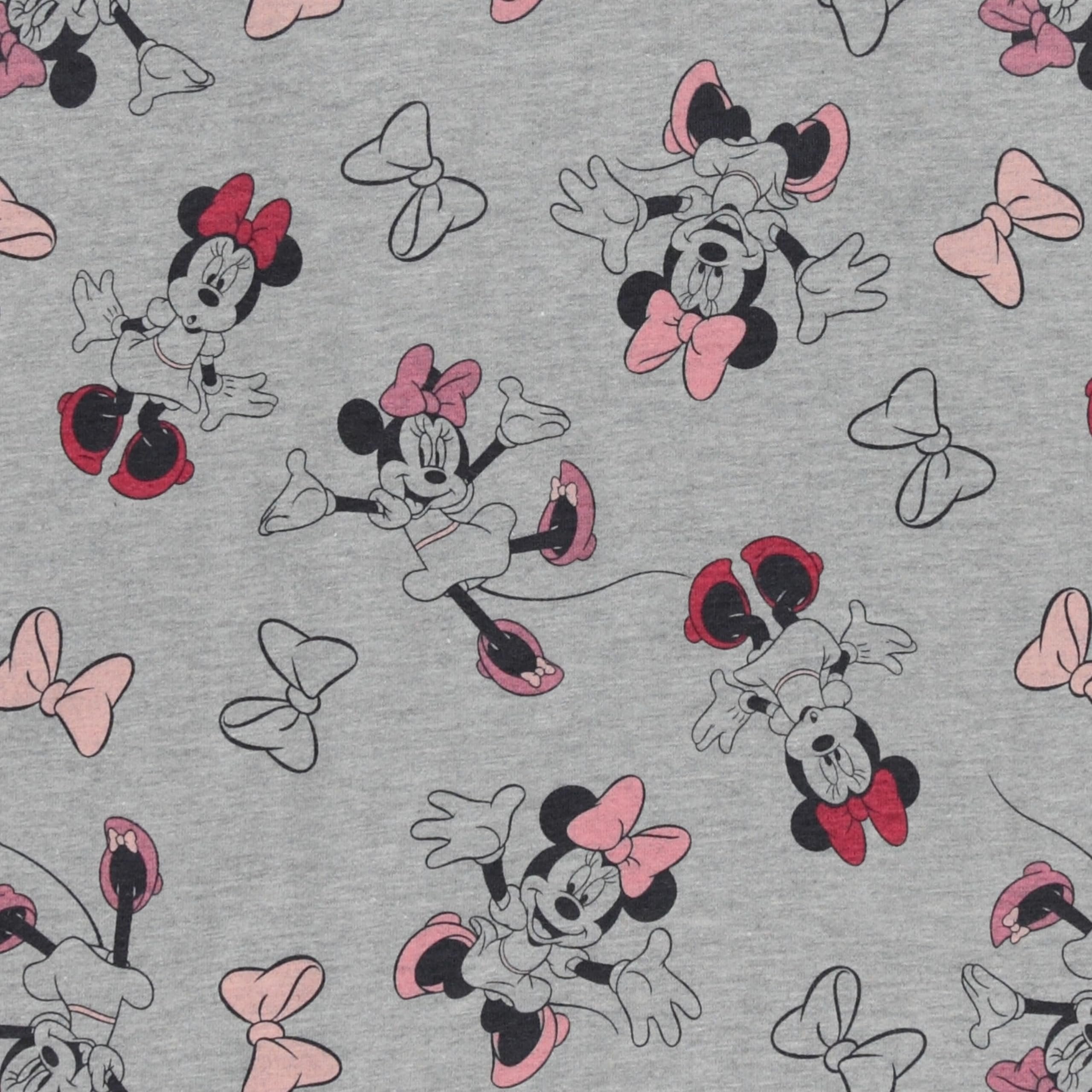 Disney Girls Minnie Mouse Adaptive T-Shirt Dress, Minnie Mouse Clothing Little and Big Girls Sizes Heather Grey