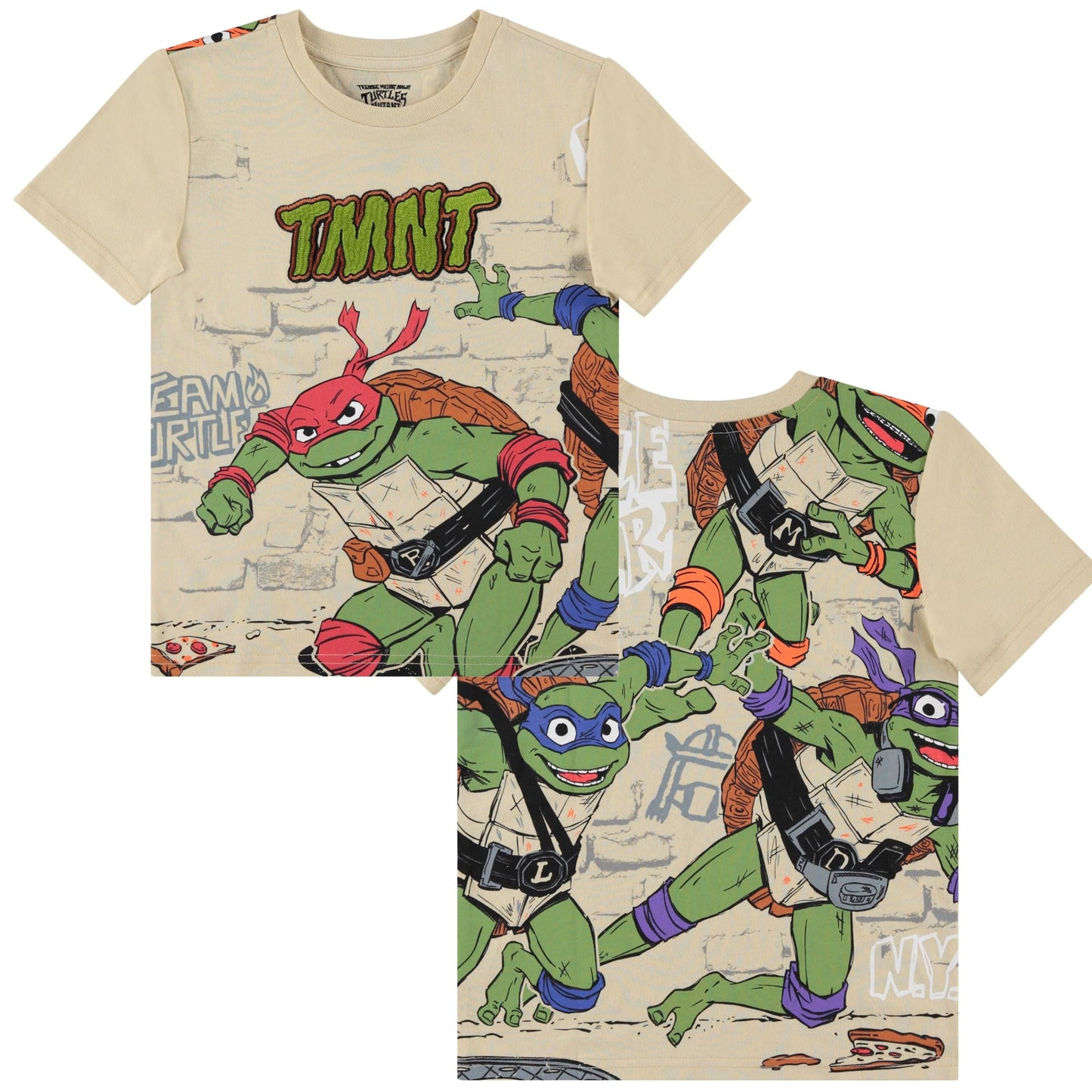 Teenage Mutant Ninja Turtles Boys Short Sleeve T-Shirt - Little and Big Boys 4-20 Sand