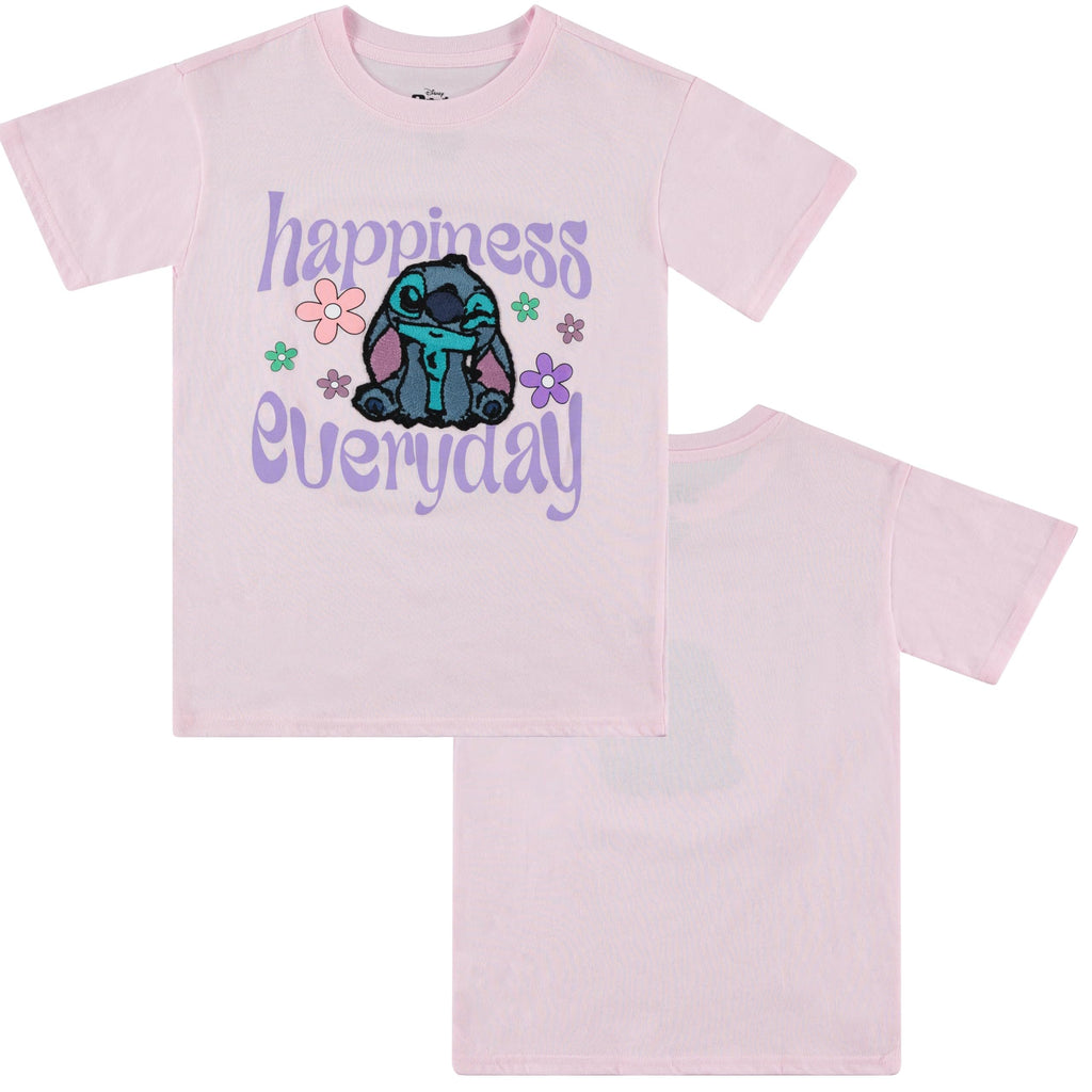 Disney Lilo and Stitch Girls Short Sleeve T-Shirt- Stitch Girls Tee Sizes 4-16