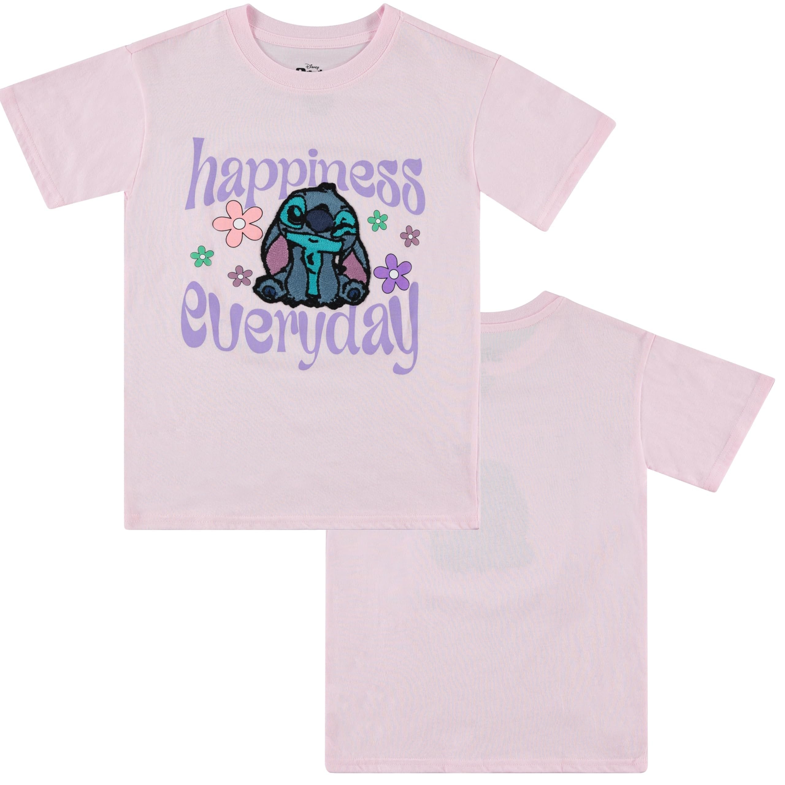 Disney Lilo and Stitch Girls Short Sleeve T-Shirt- Stitch Girls Tee Sizes 4-16