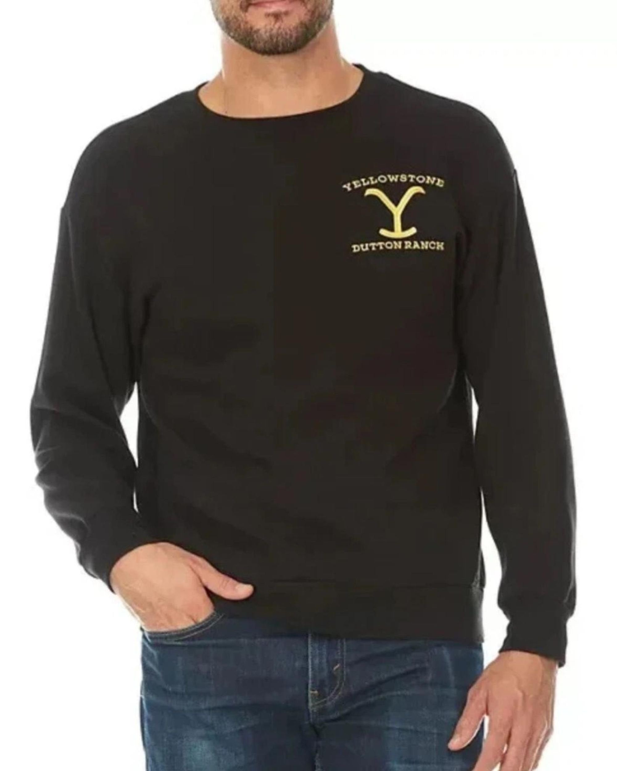 Yellowstone Dutton Ranch Adult Sweatshirt Embroidered Western Graphic Fleece Pullover Hoodie Unisex