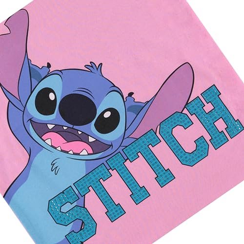 Disney Lilo and Stitch Girls Short Sleeve T-Shirt- Stitch Girls Tee Sizes 4-16