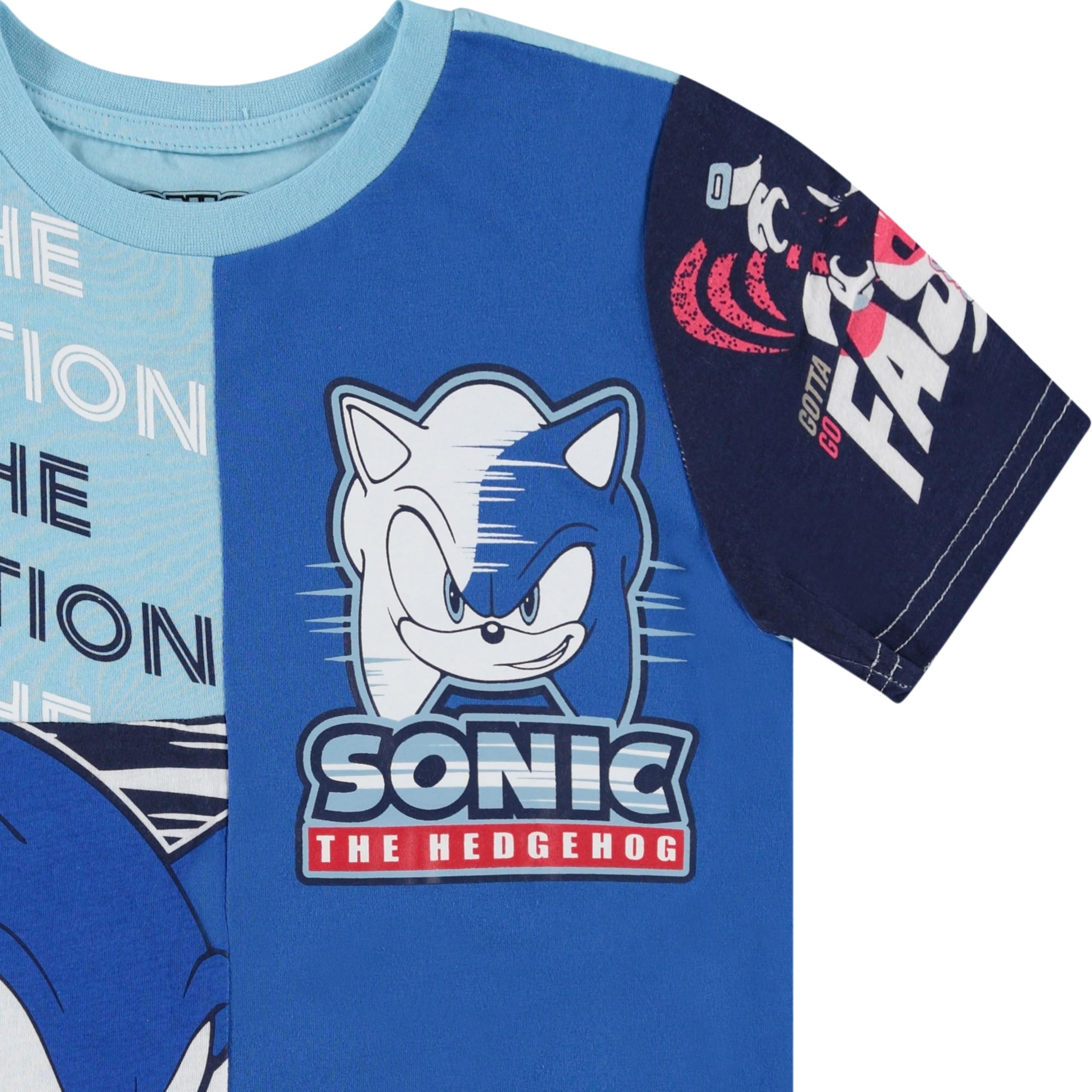 Boys Sonic the Hedgehog T-Shirt Sega Graphic Short Sleeve Crewneck Tee Little Big Boys