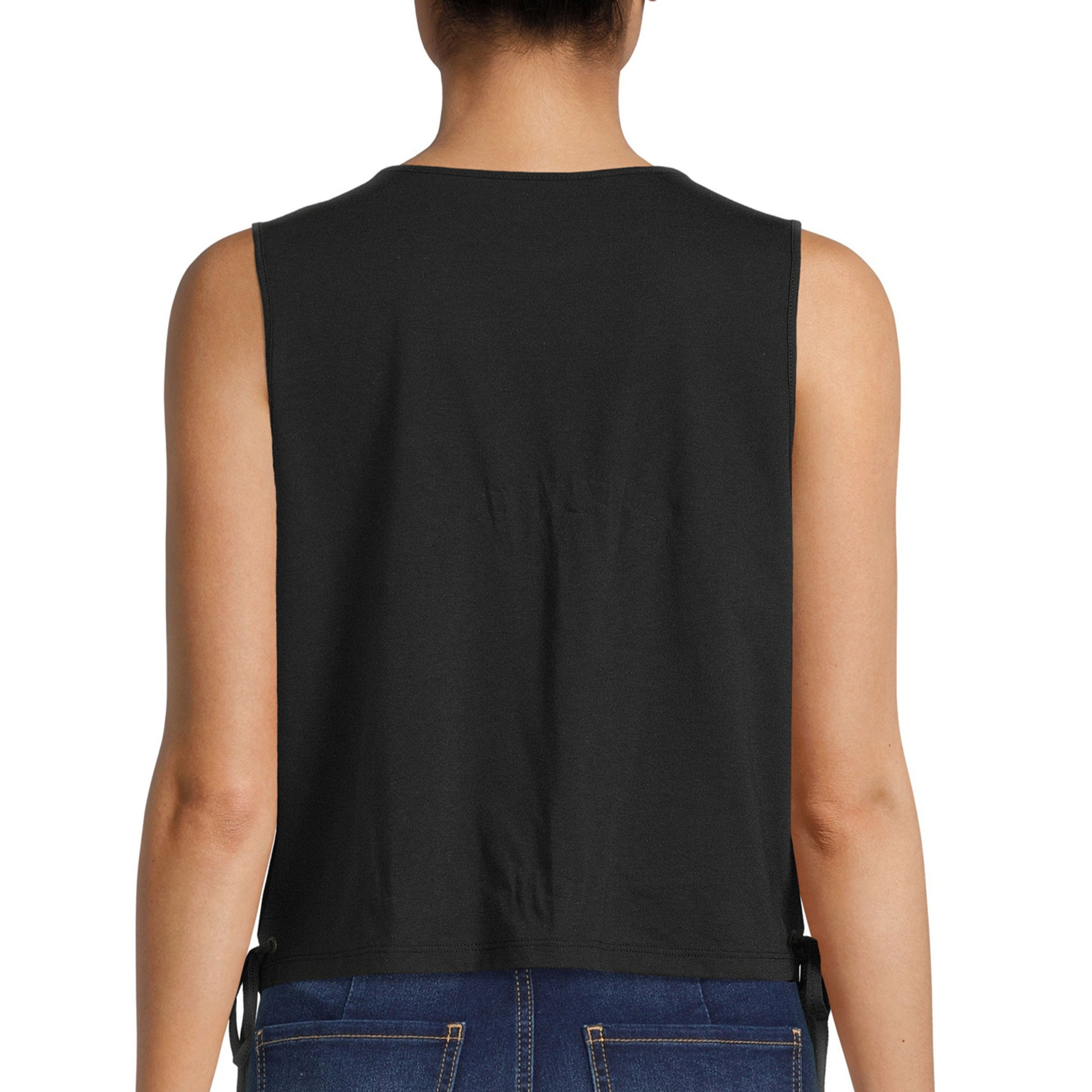 Disney Junior Girls Lilo and Stitch Crop Top Tank T-Shirt with Side Tie- Junior Girls Sizes XS-3XL