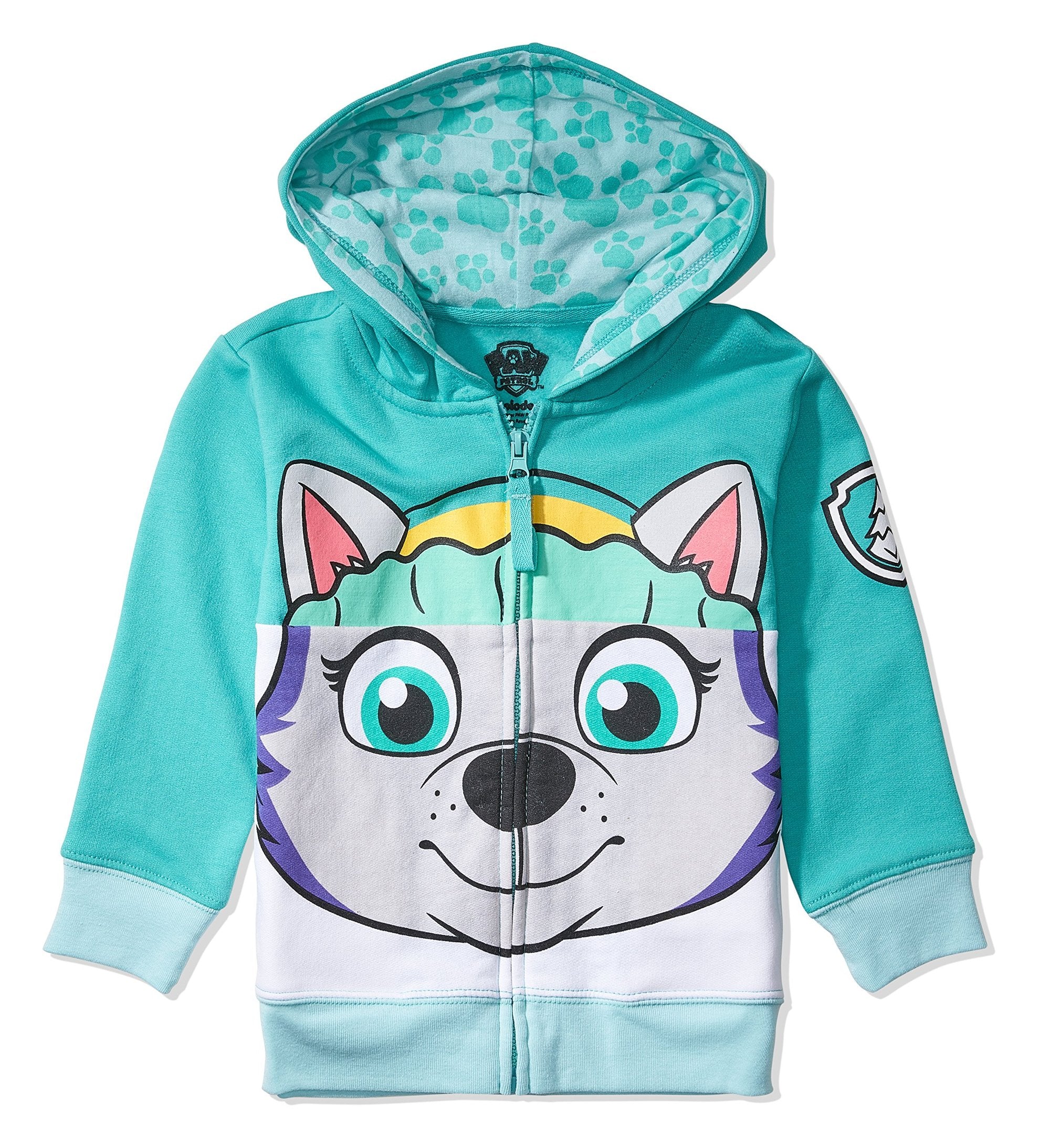 Nickelodeon Paw Patrol Character Big Face Zip-up Hoodies - Skye, Everest - Toddlers