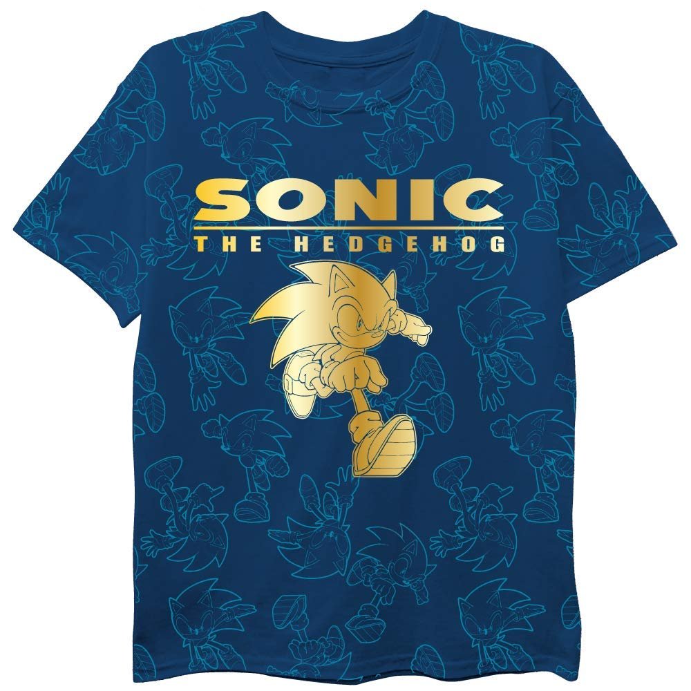 Boys Sonic The Hedgehog Short Sleeve Graphic T-Shirts- Sizes 4-20