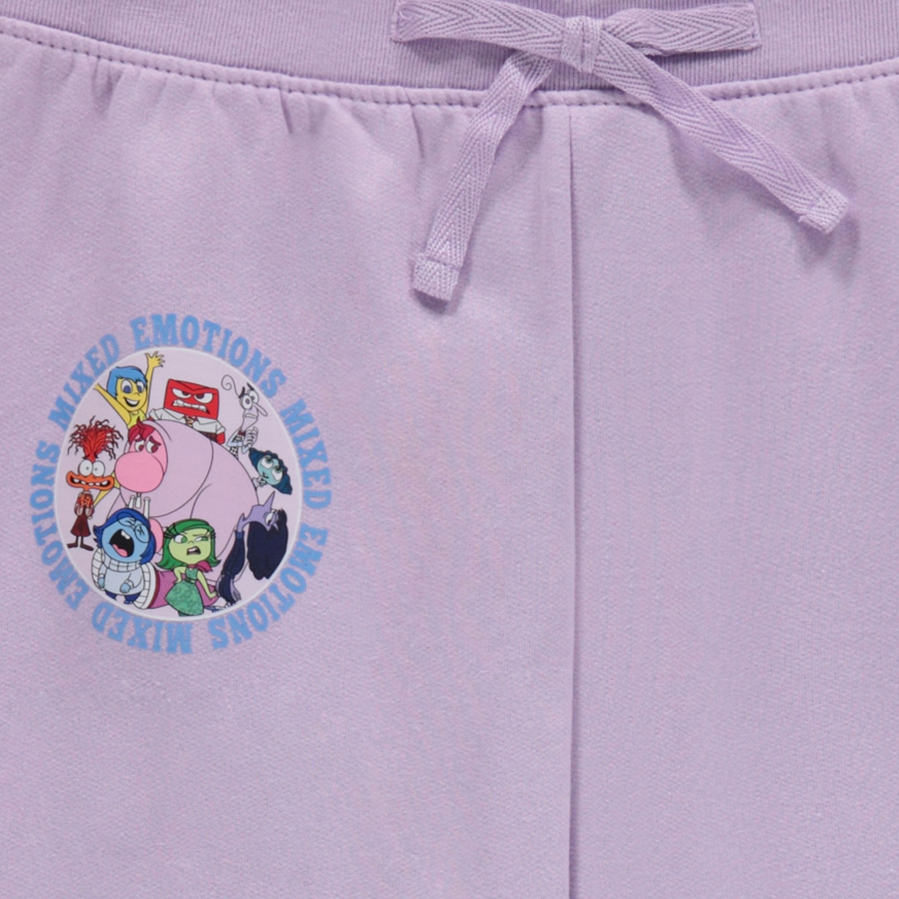 Disney Movie Inside Out Girls Jogger Sweatpants Emotions in Motion, Little and Big Girls Sizes 4-16