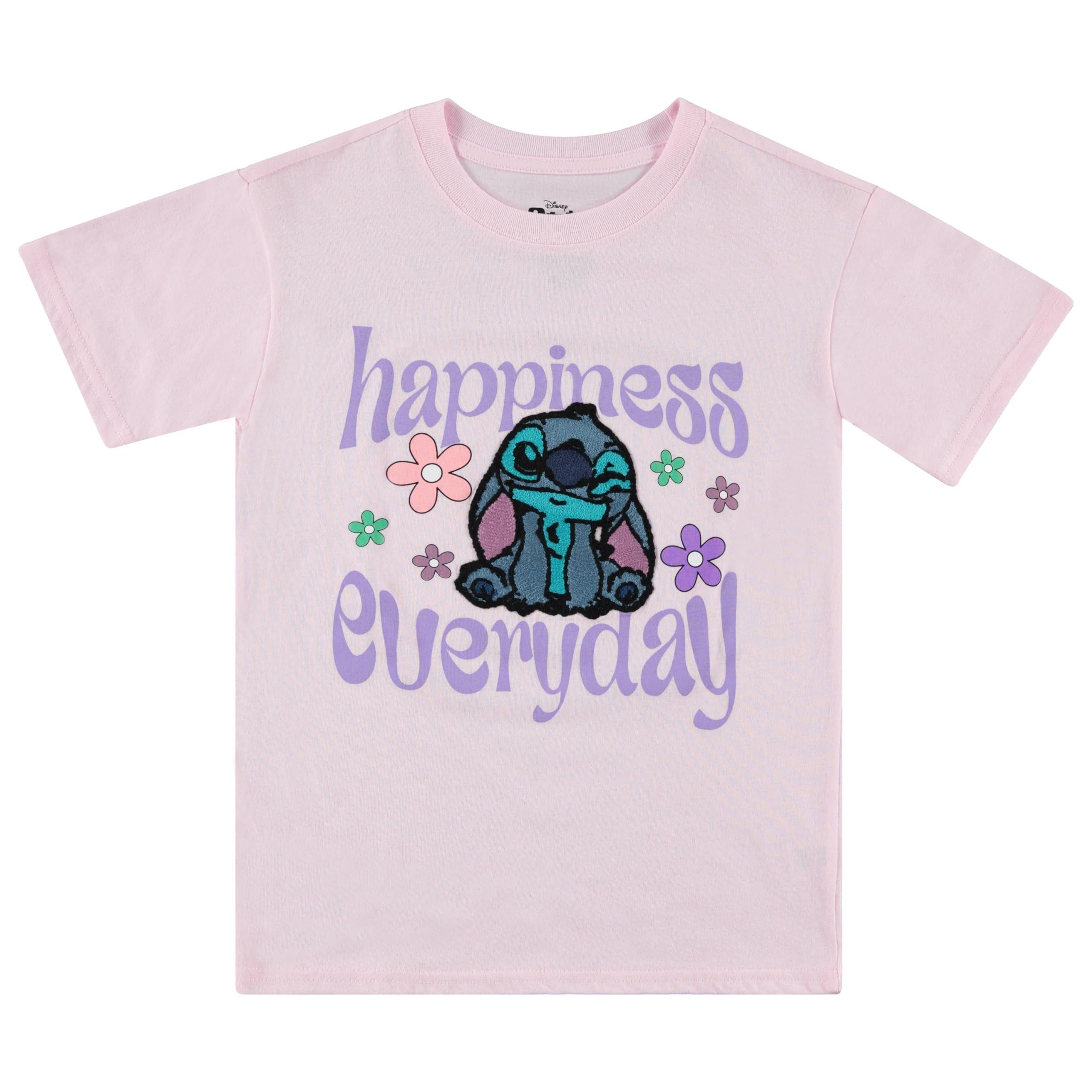 Disney Lilo and Stitch Girls Short Sleeve T-Shirt- Stitch Girls Tee Sizes 4-16