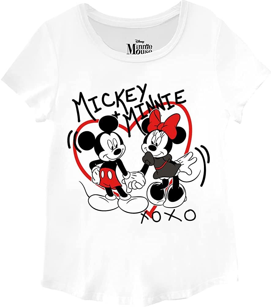 Disney's Minnie Mouse Girls T-Shirt - 2 Pack Girl's Sizes 4-16 - Minnie Mouse Short Sleeve Graphic Tee