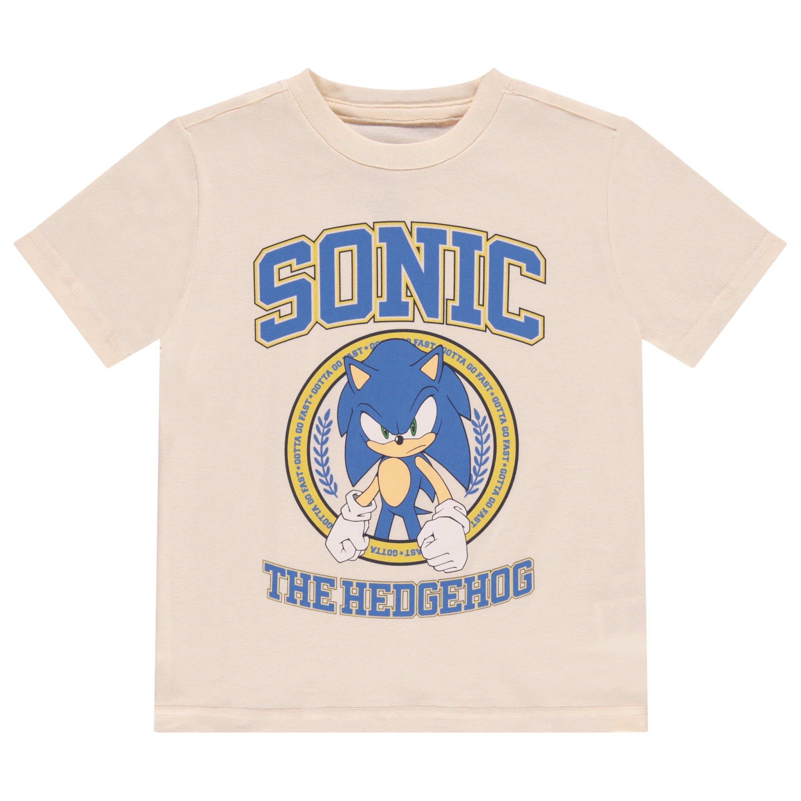 Sonic The Hedgehog Boys Varsity Jacket, T-Shirt and Jogger Sweatpants 3-Piece Outfit Set- Sizes 4-12