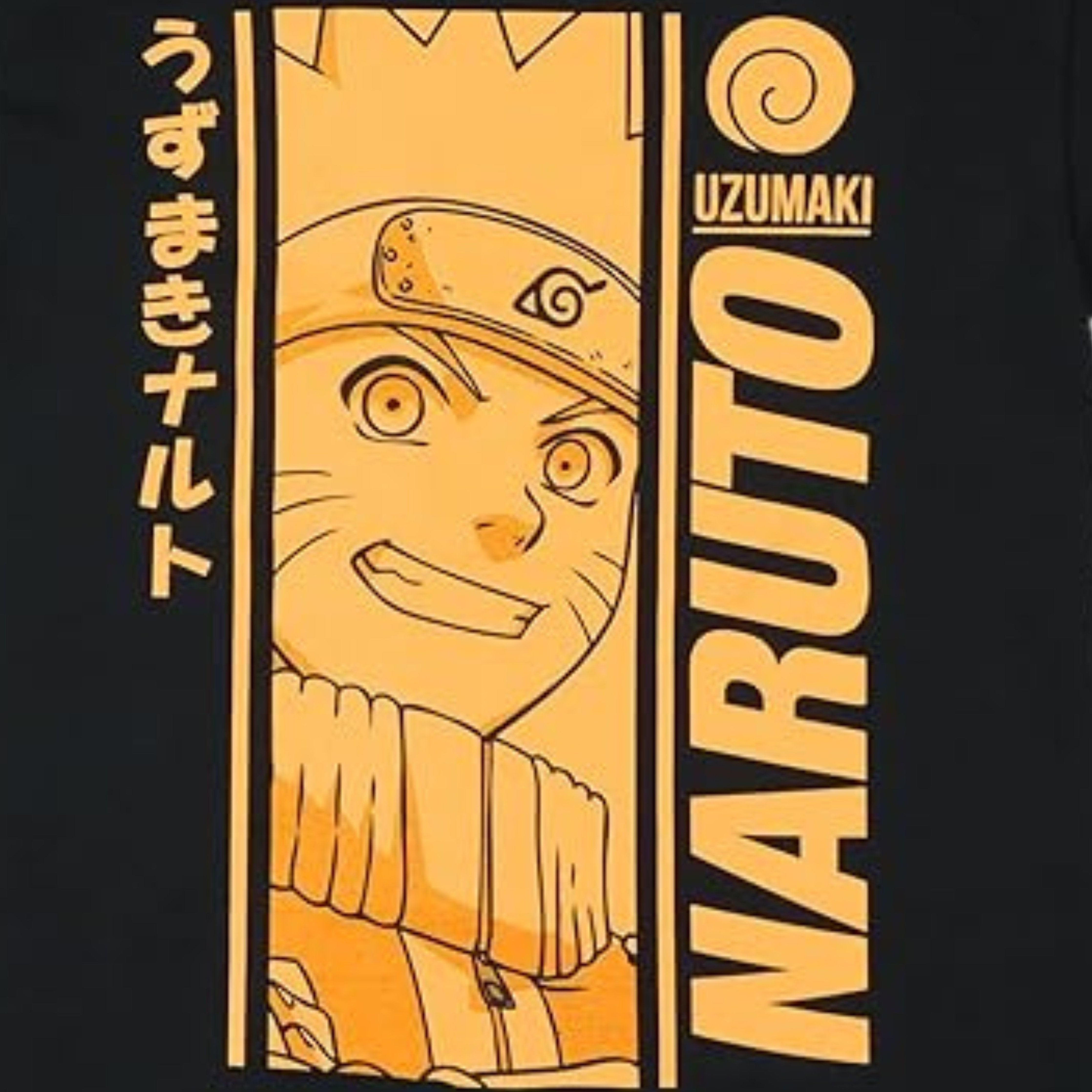 Naruto Uzumaki Shirt Boy's Orange Monochrome Short Sleeve Graphic Top